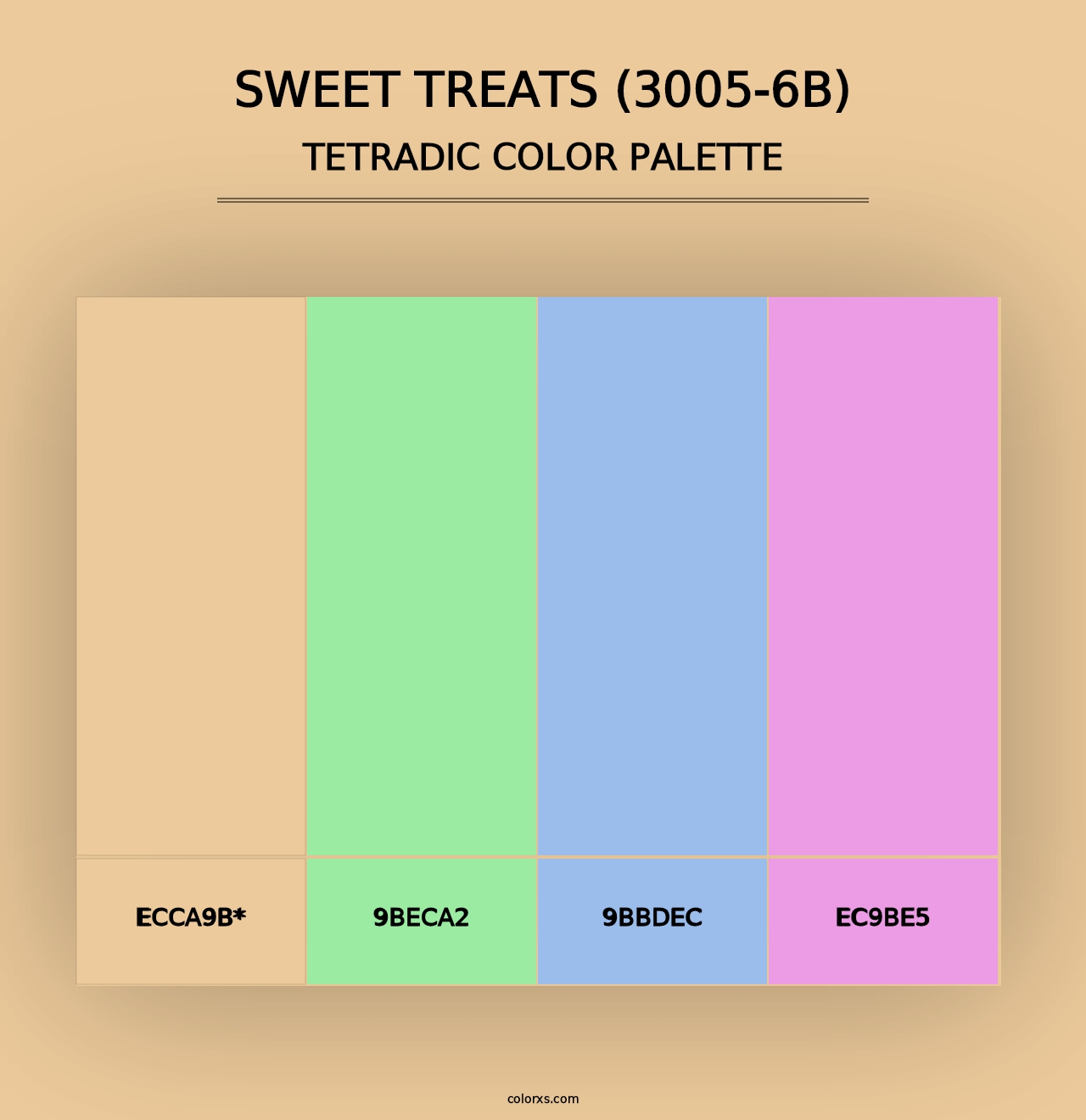 Sweet Treats (3005-6B) - Tetradic Color Palette