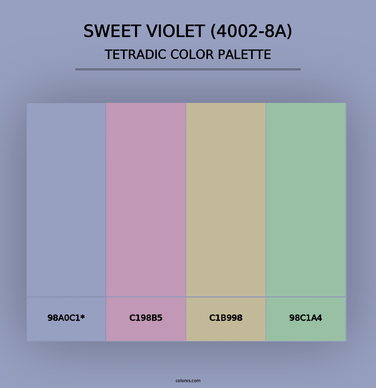 Sweet Violet (4002-8A) - Tetradic Color Palette