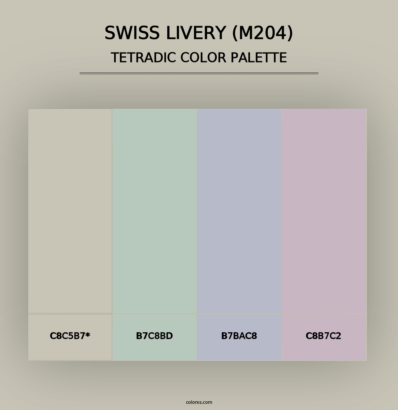 Swiss Livery (M204) - Tetradic Color Palette