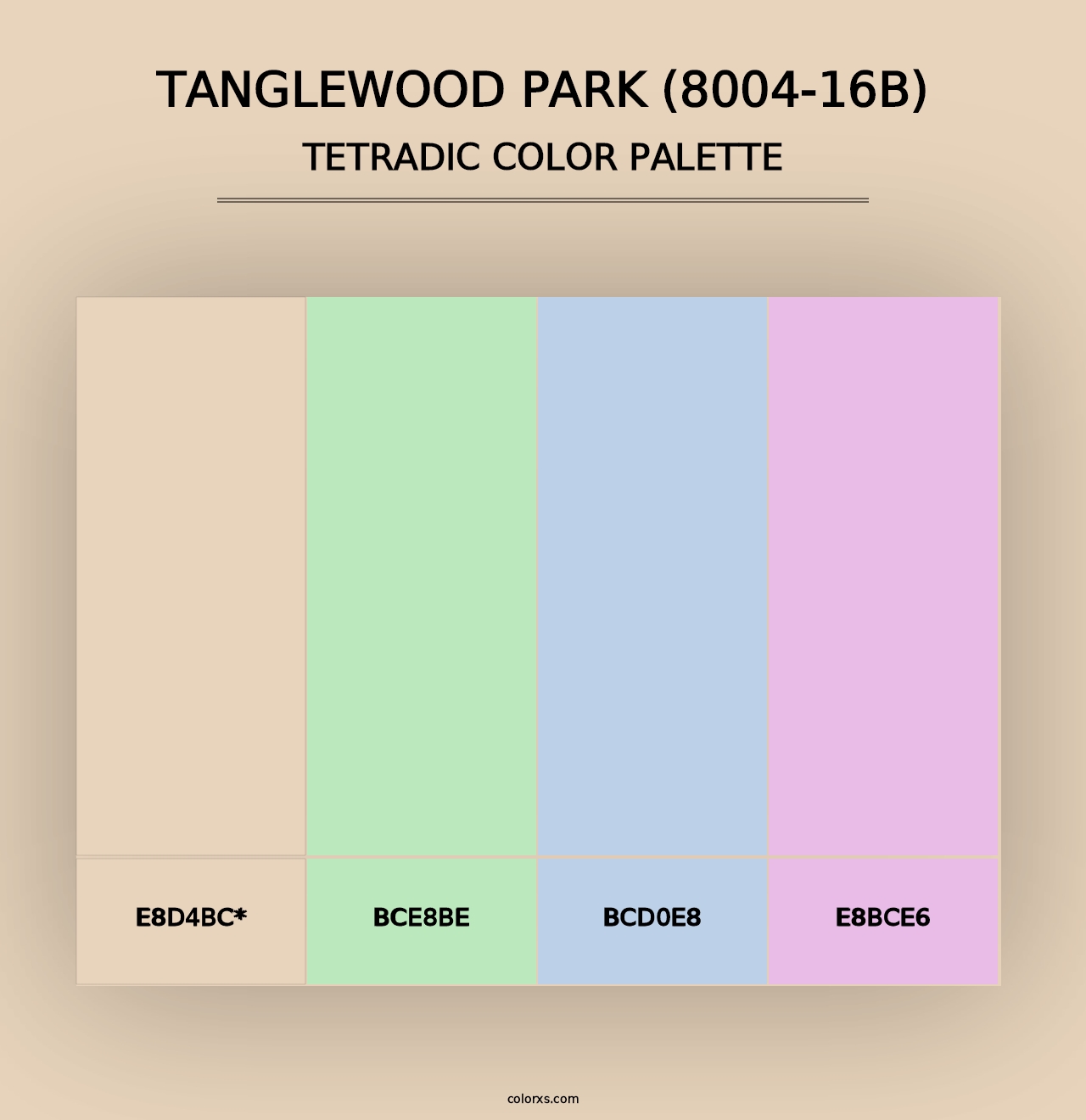 Tanglewood Park (8004-16B) - Tetradic Color Palette