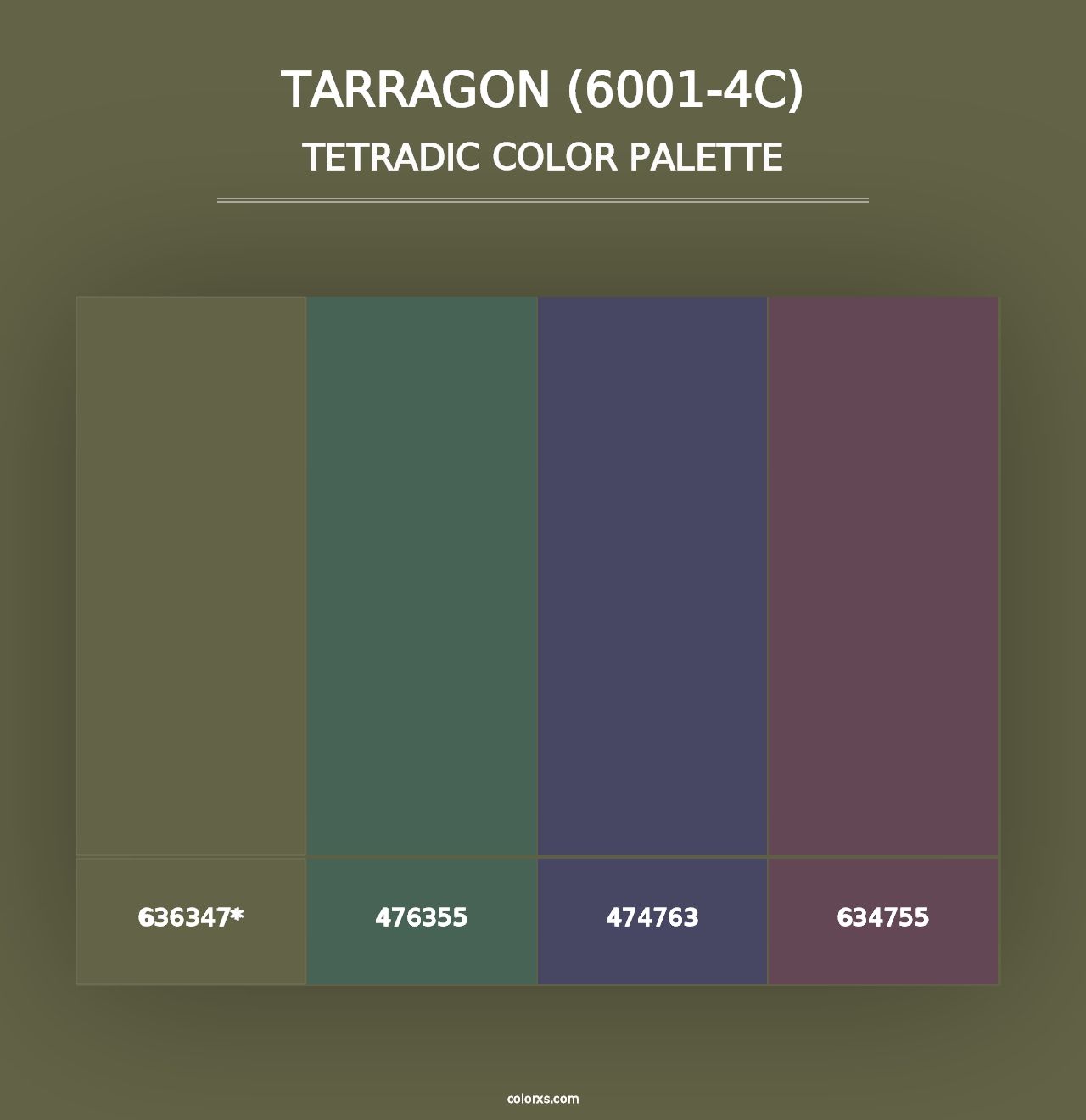 Tarragon (6001-4C) - Tetradic Color Palette