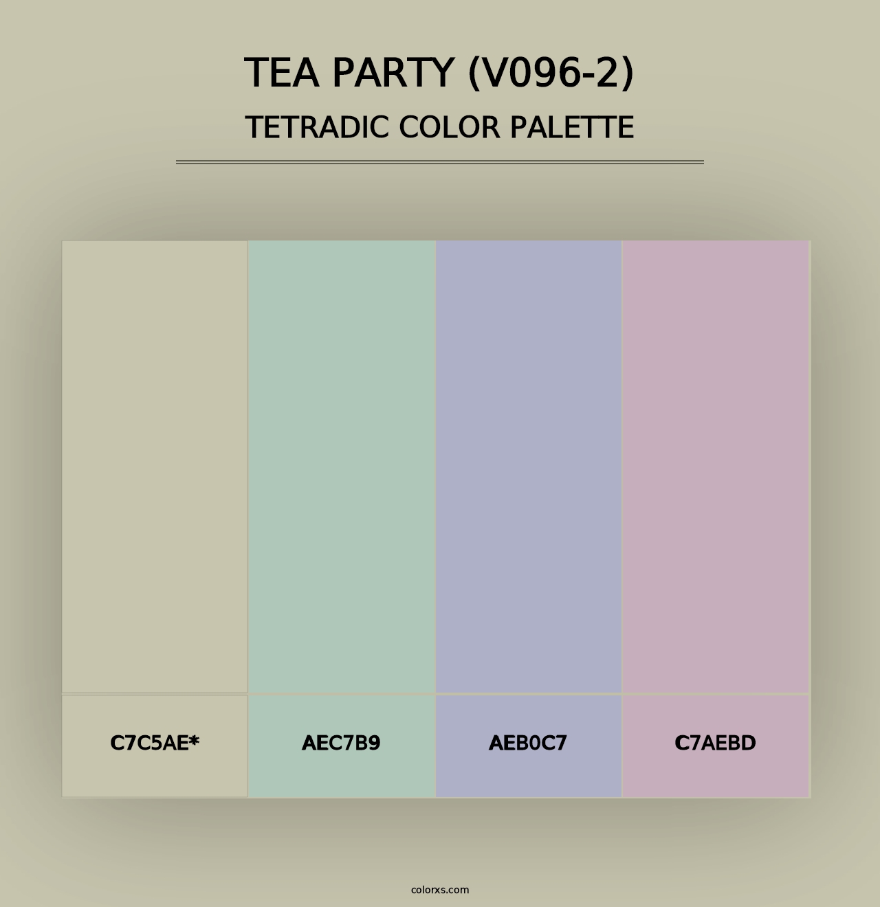 Tea Party (V096-2) - Tetradic Color Palette