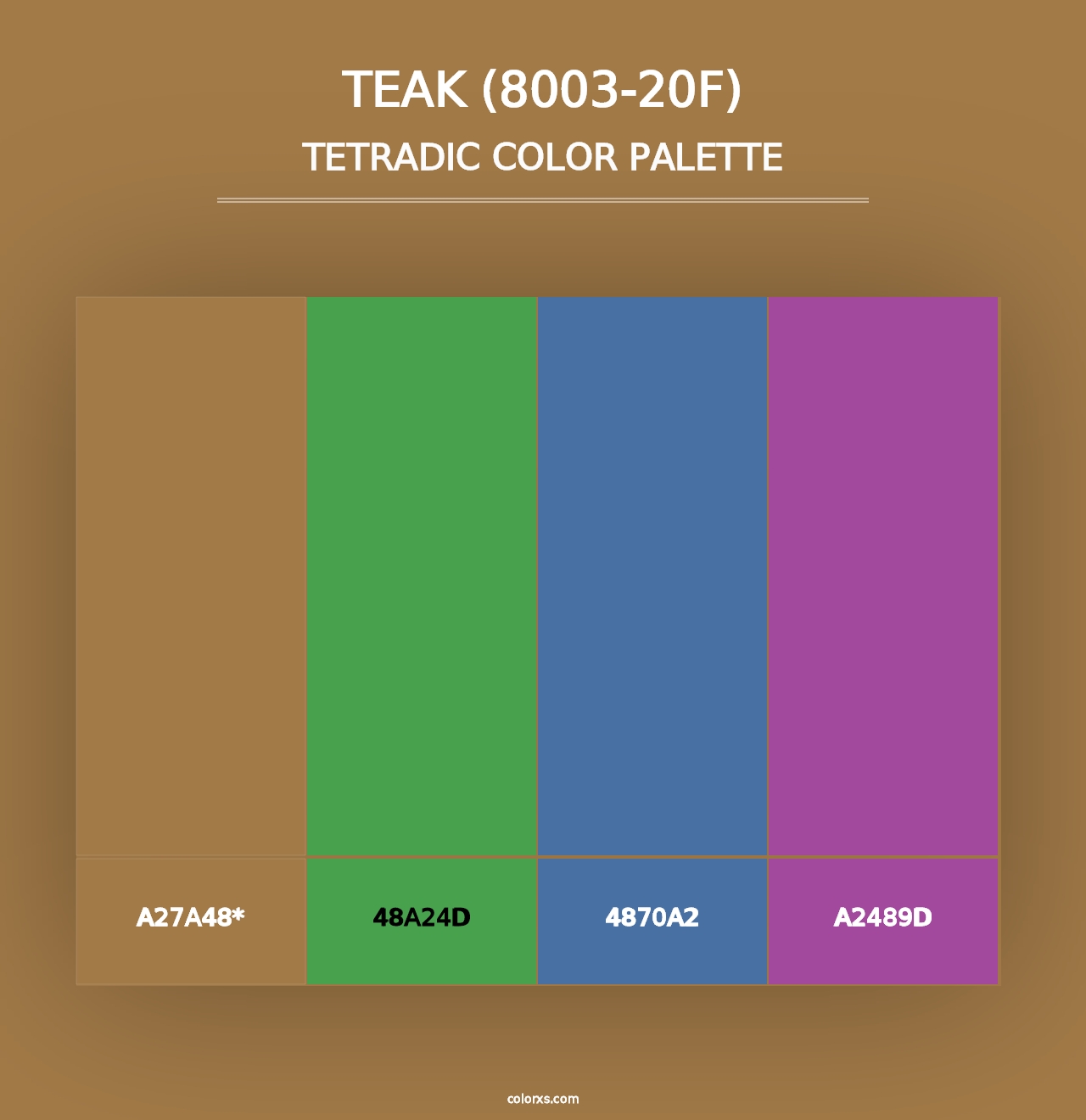 Teak (8003-20F) - Tetradic Color Palette