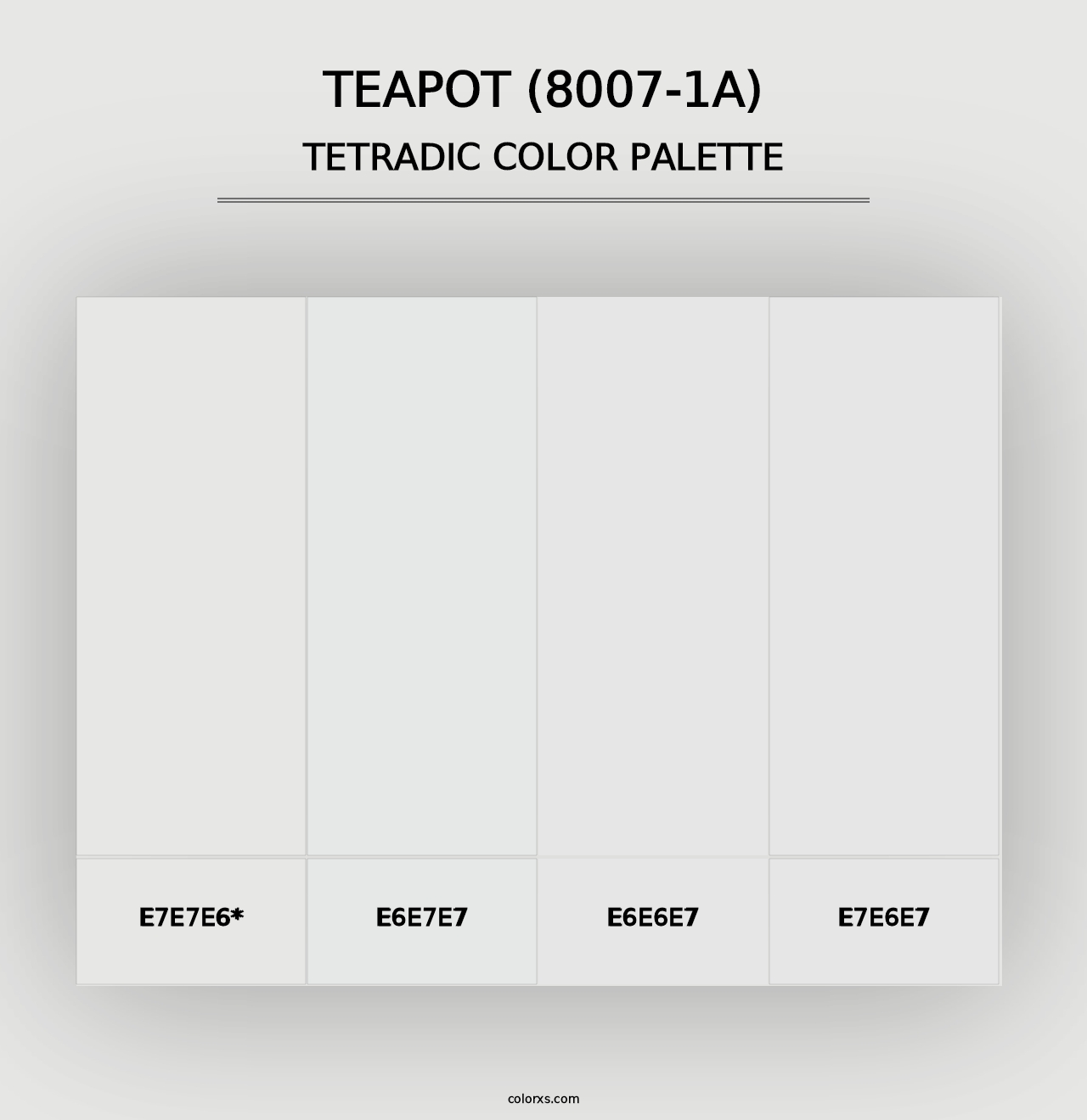 Teapot (8007-1A) - Tetradic Color Palette