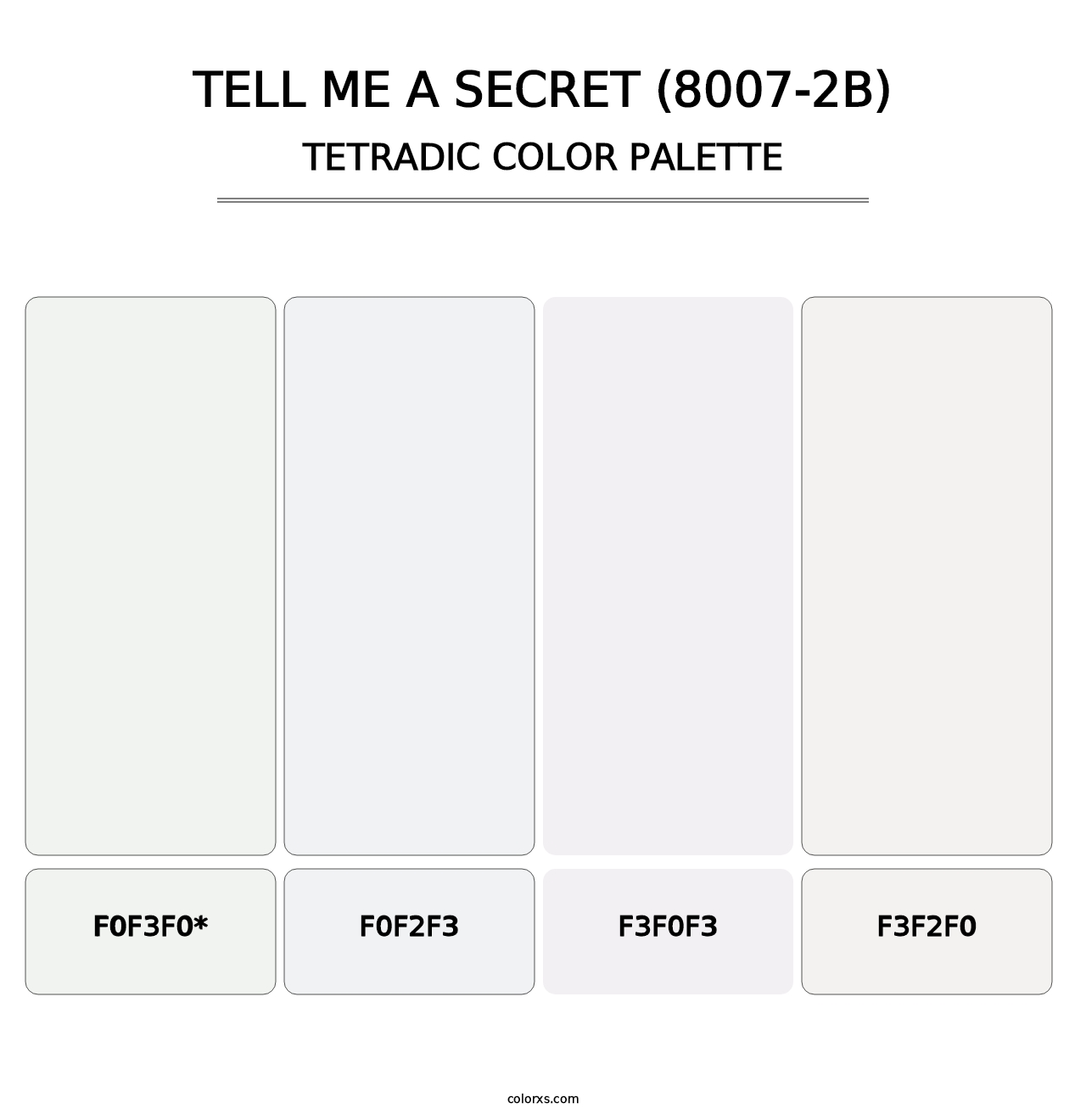 Tell Me a Secret (8007-2B) - Tetradic Color Palette