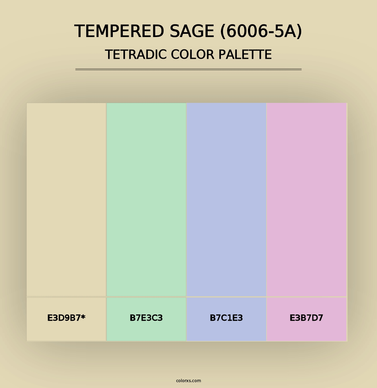 Tempered Sage (6006-5A) - Tetradic Color Palette