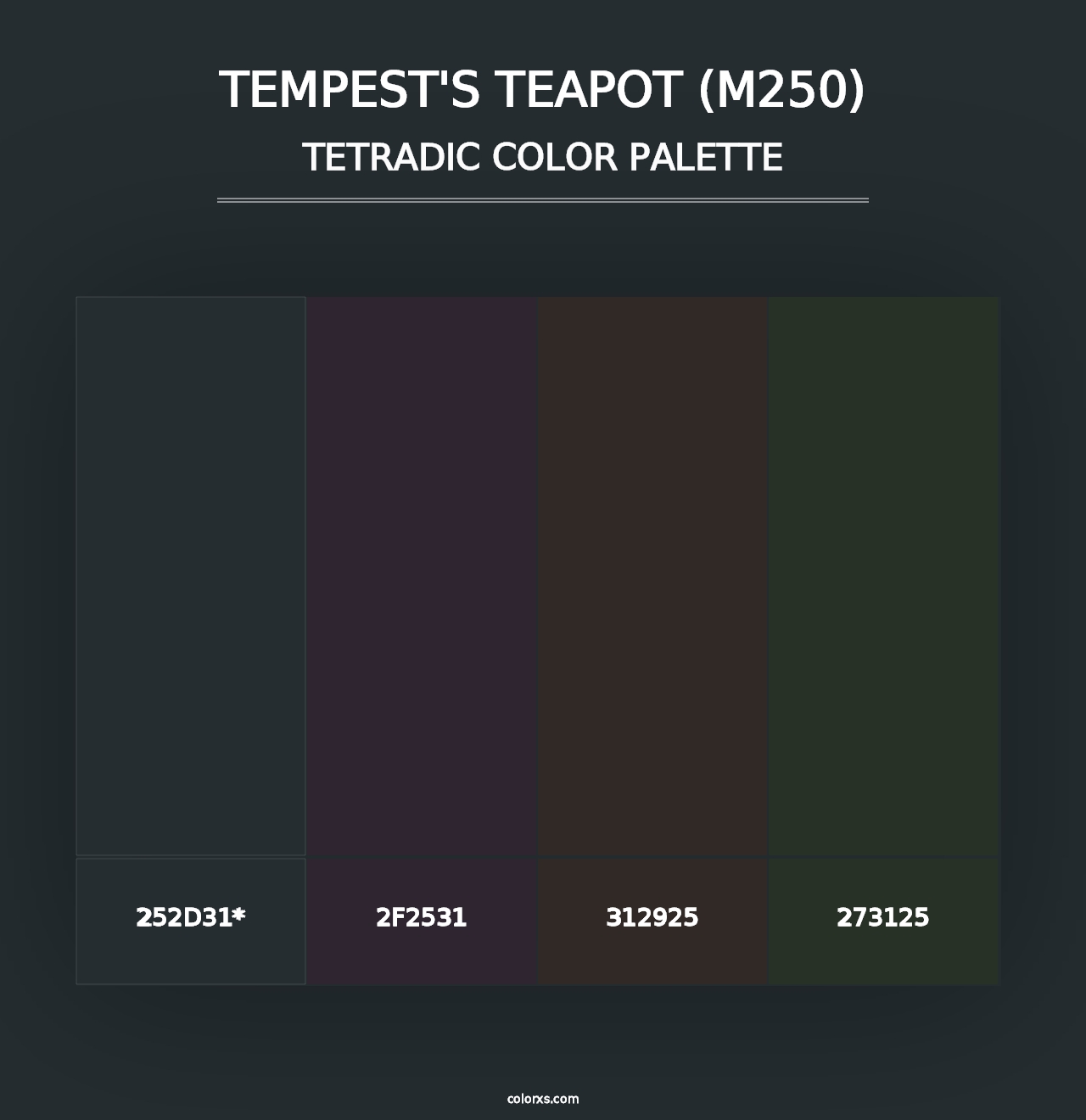 Tempest's Teapot (M250) - Tetradic Color Palette