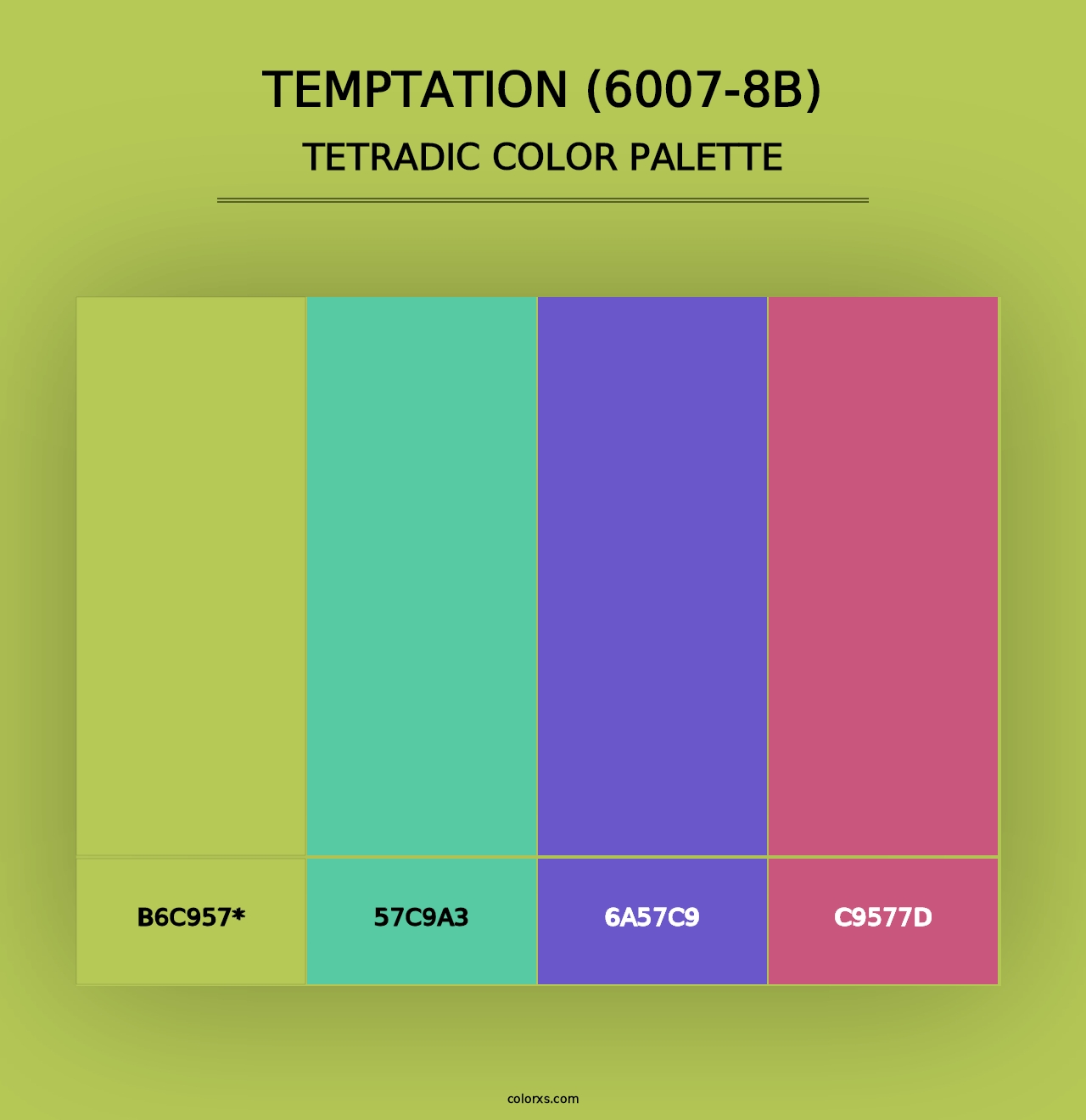 Temptation (6007-8B) - Tetradic Color Palette