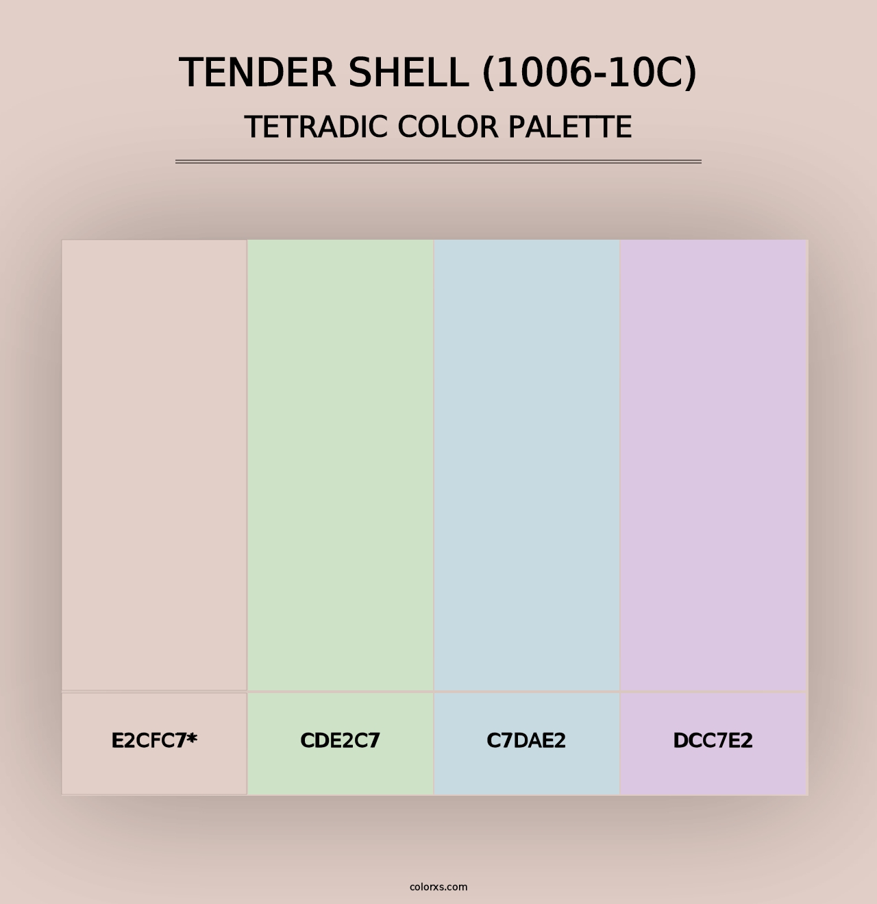 Tender Shell (1006-10C) - Tetradic Color Palette