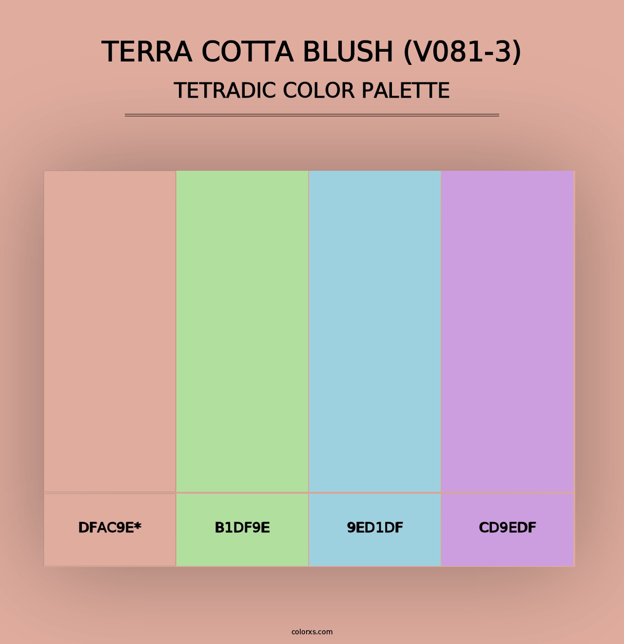 Terra Cotta Blush (V081-3) - Tetradic Color Palette