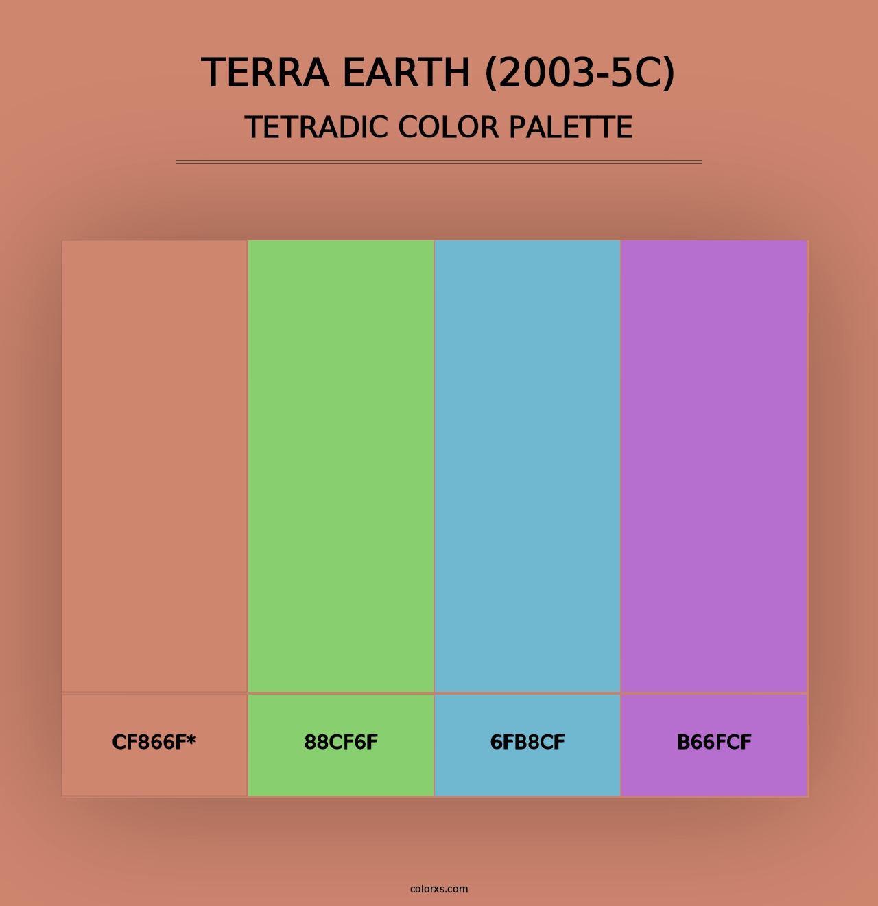 Terra Earth (2003-5C) - Tetradic Color Palette