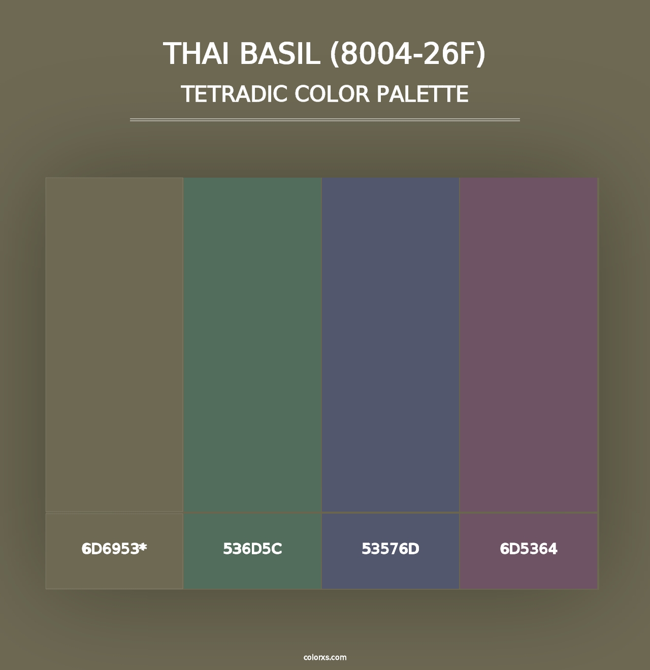 Thai Basil (8004-26F) - Tetradic Color Palette