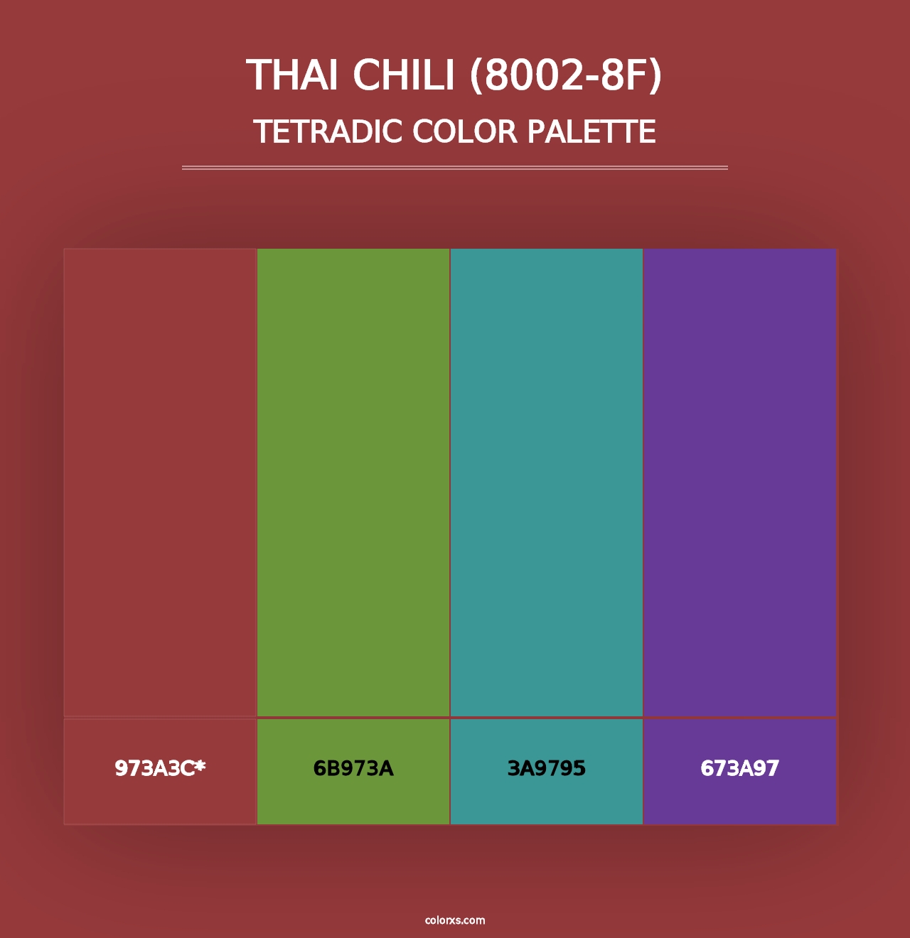 Thai Chili (8002-8F) - Tetradic Color Palette