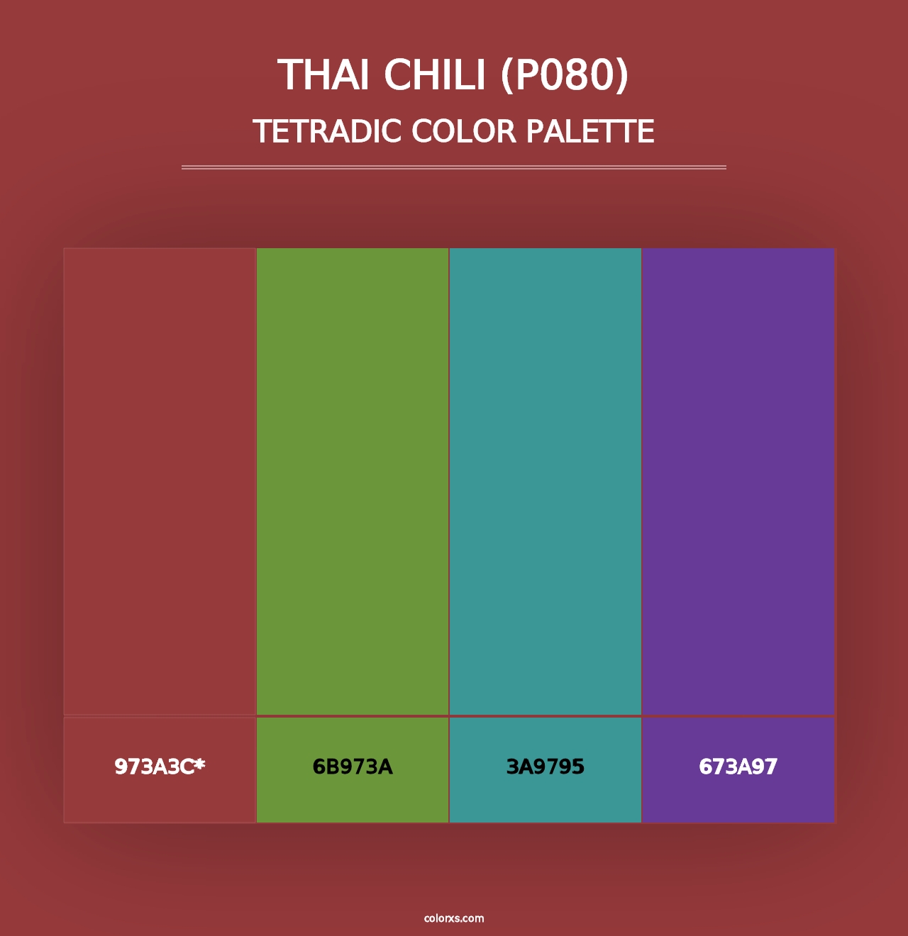 Thai Chili (P080) - Tetradic Color Palette