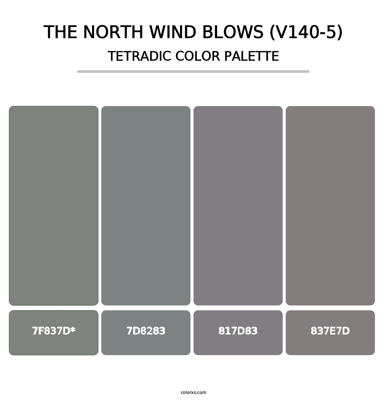 The North Wind Blows (V140-5) - Tetradic Color Palette