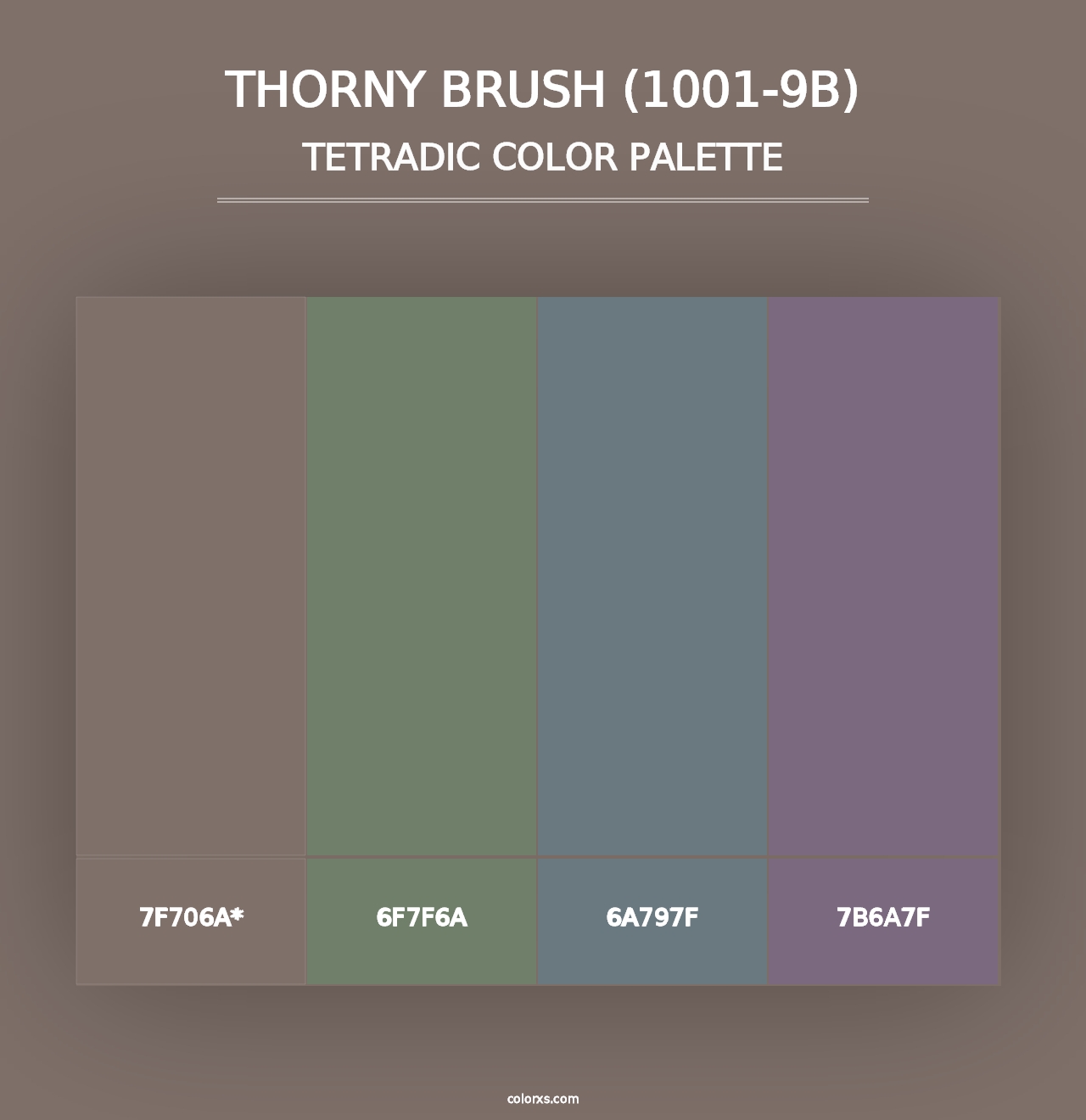 Thorny Brush (1001-9B) - Tetradic Color Palette