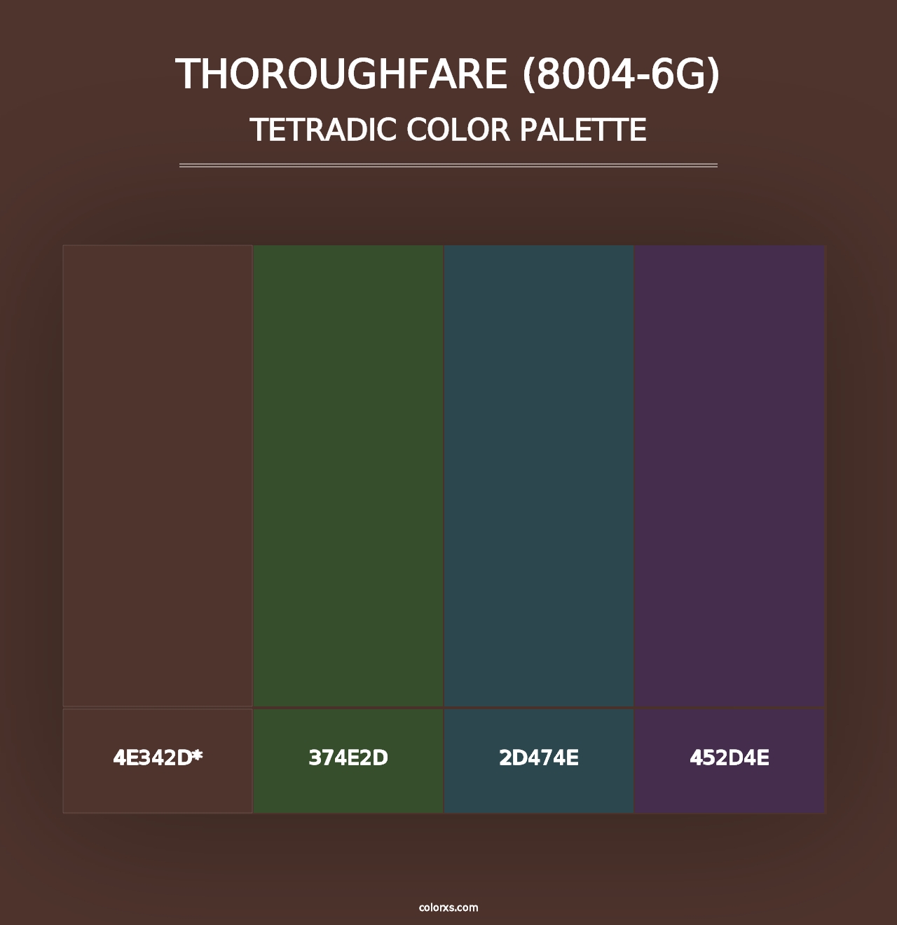 Thoroughfare (8004-6G) - Tetradic Color Palette