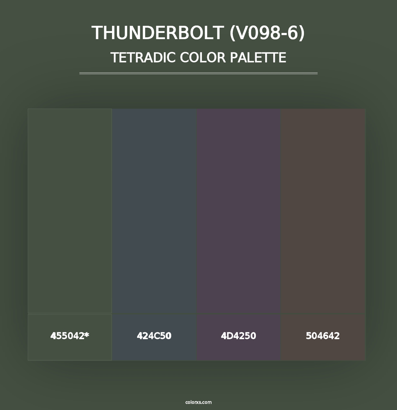 Thunderbolt (V098-6) - Tetradic Color Palette