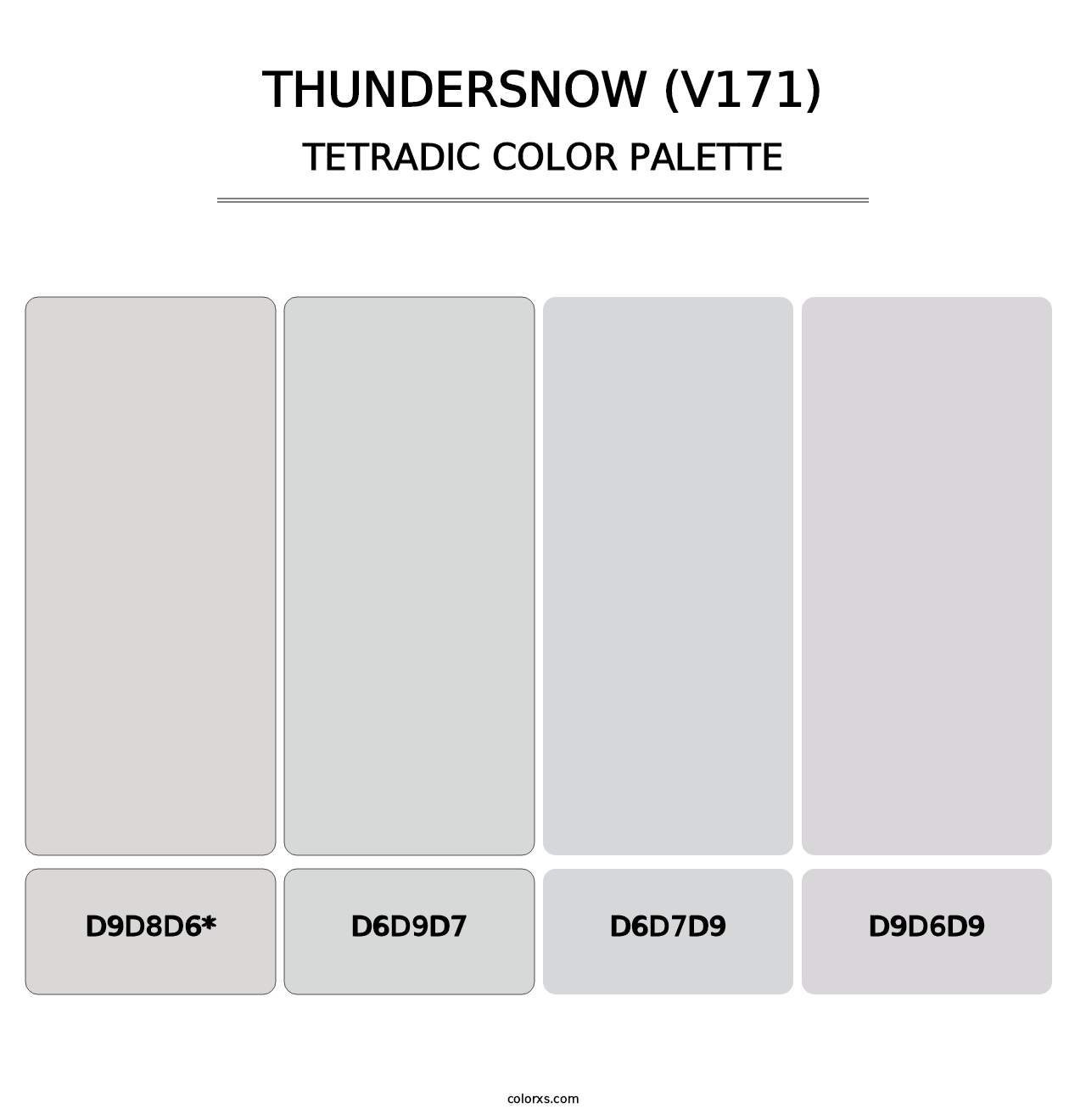 Thundersnow (V171) - Tetradic Color Palette