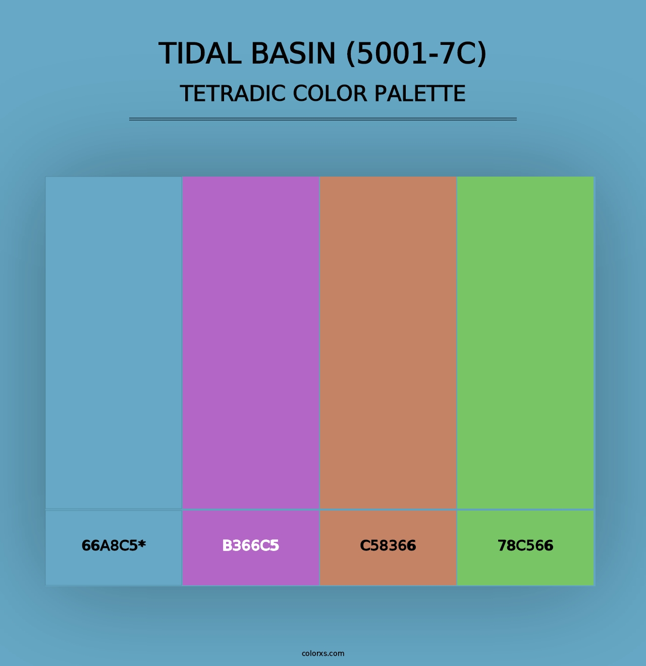 Tidal Basin (5001-7C) - Tetradic Color Palette