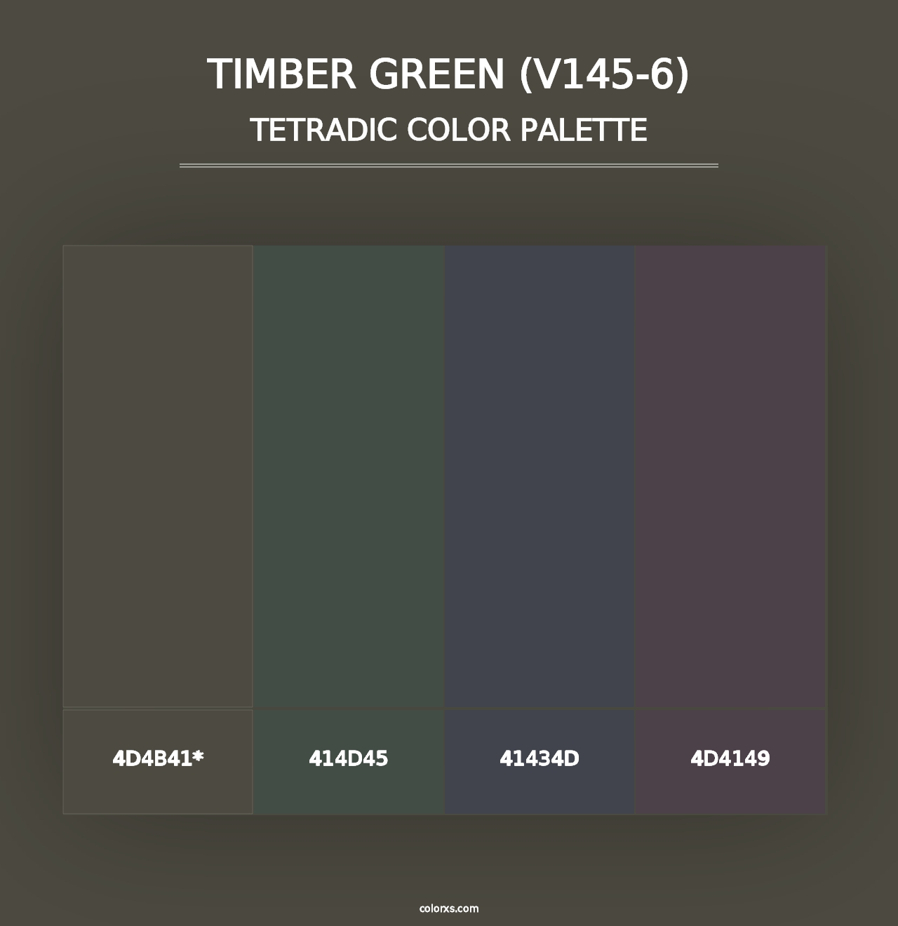 Timber Green (V145-6) - Tetradic Color Palette