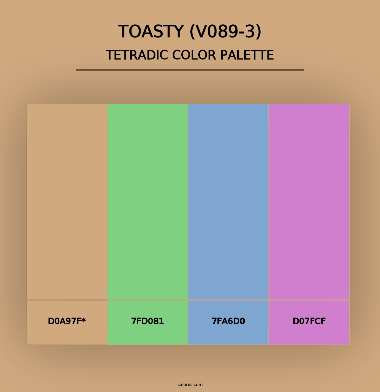 Toasty (V089-3) - Tetradic Color Palette