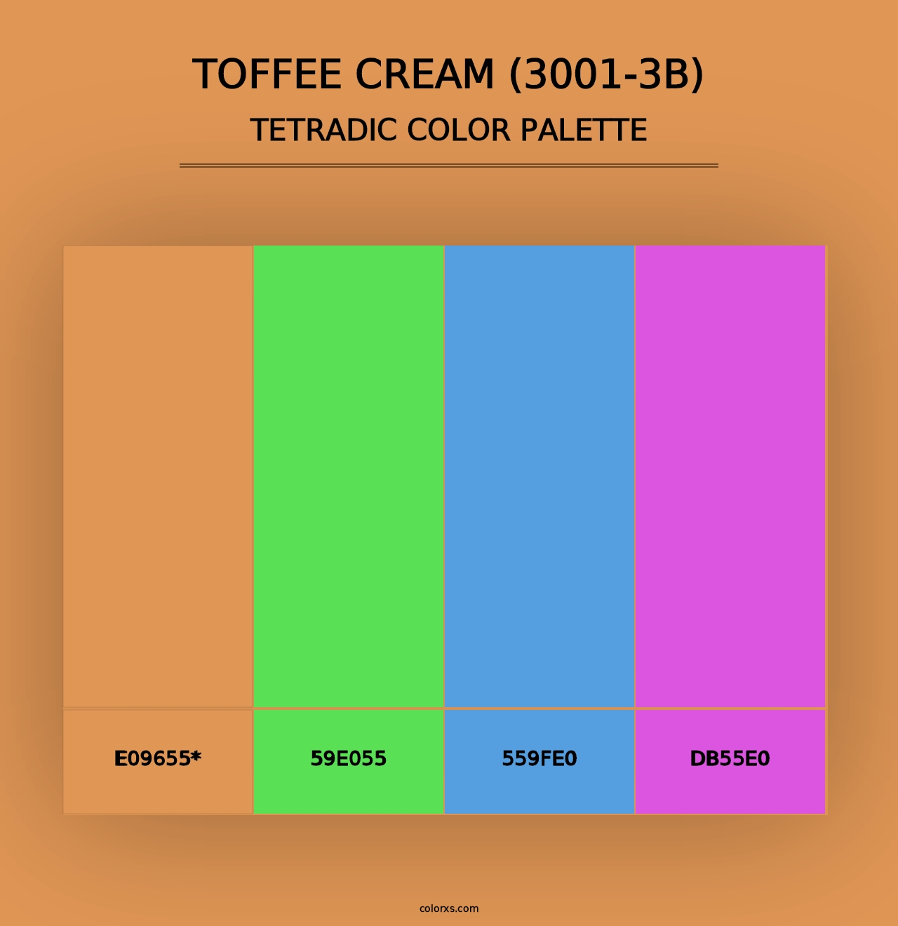 Toffee Cream (3001-3B) - Tetradic Color Palette