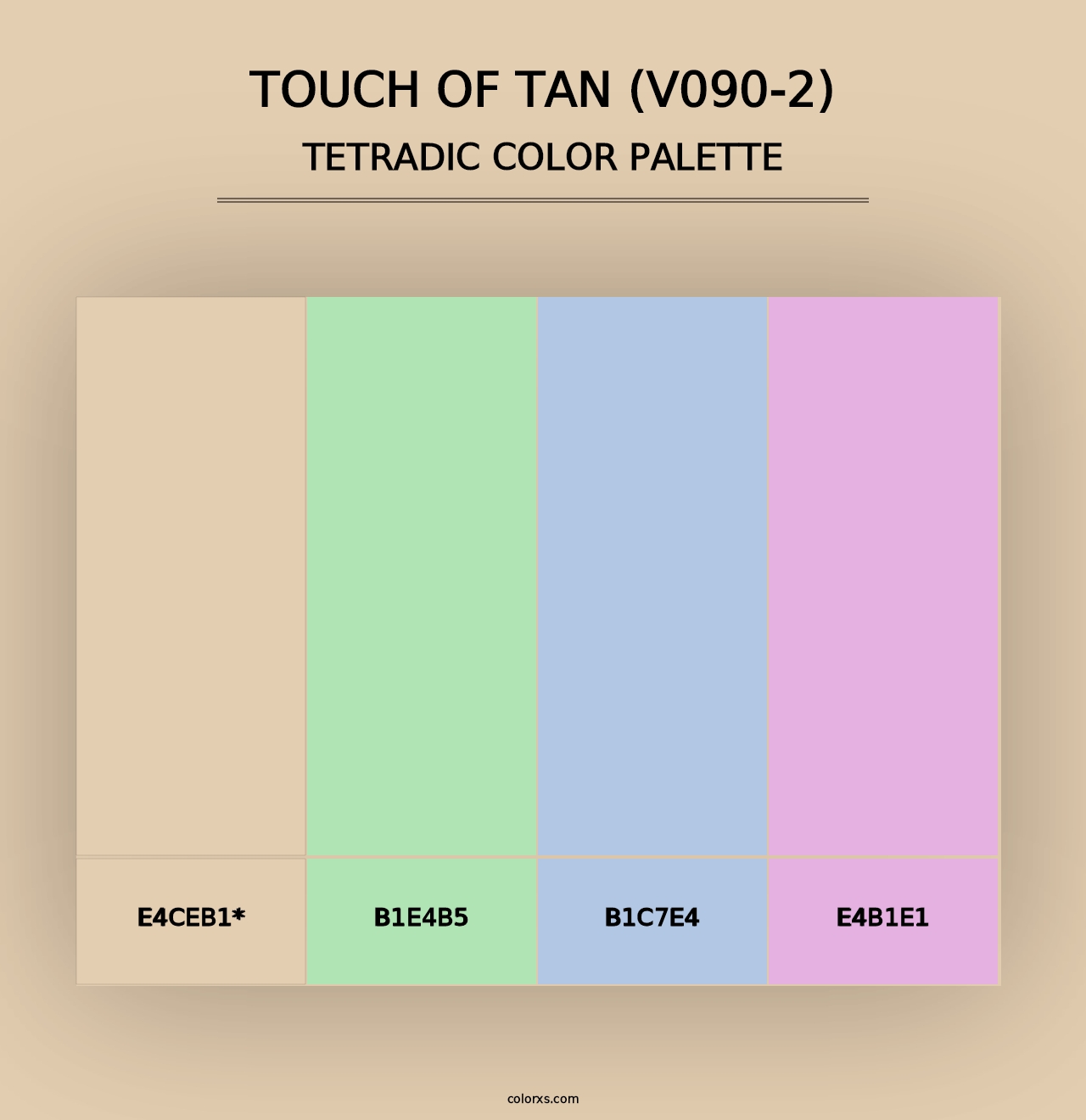 Touch of Tan (V090-2) - Tetradic Color Palette