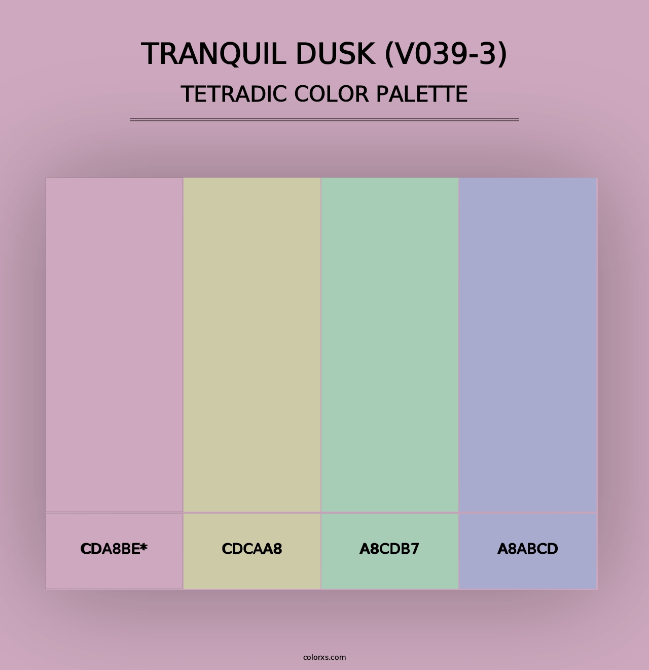 Tranquil Dusk (V039-3) - Tetradic Color Palette