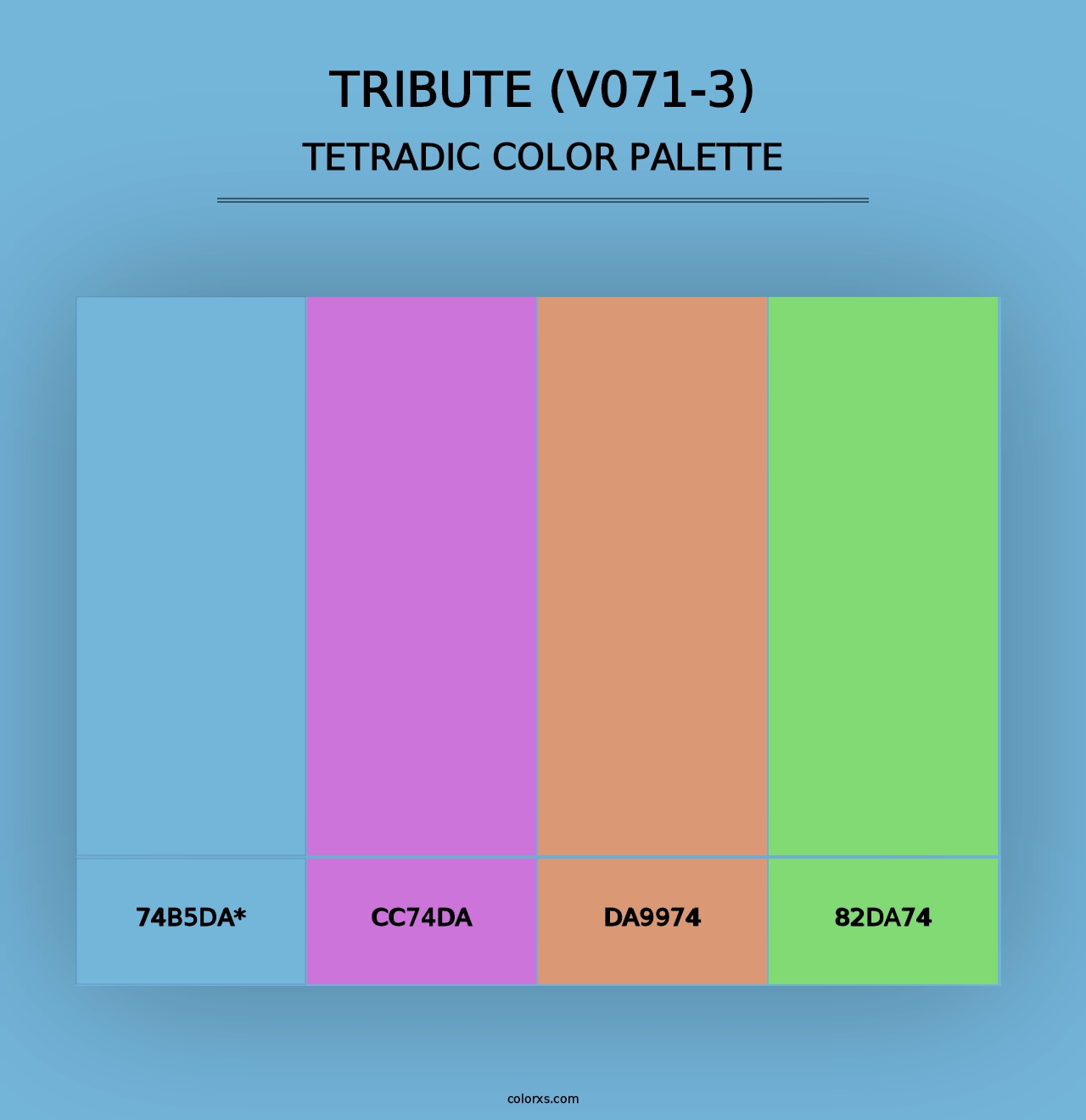 Tribute (V071-3) - Tetradic Color Palette