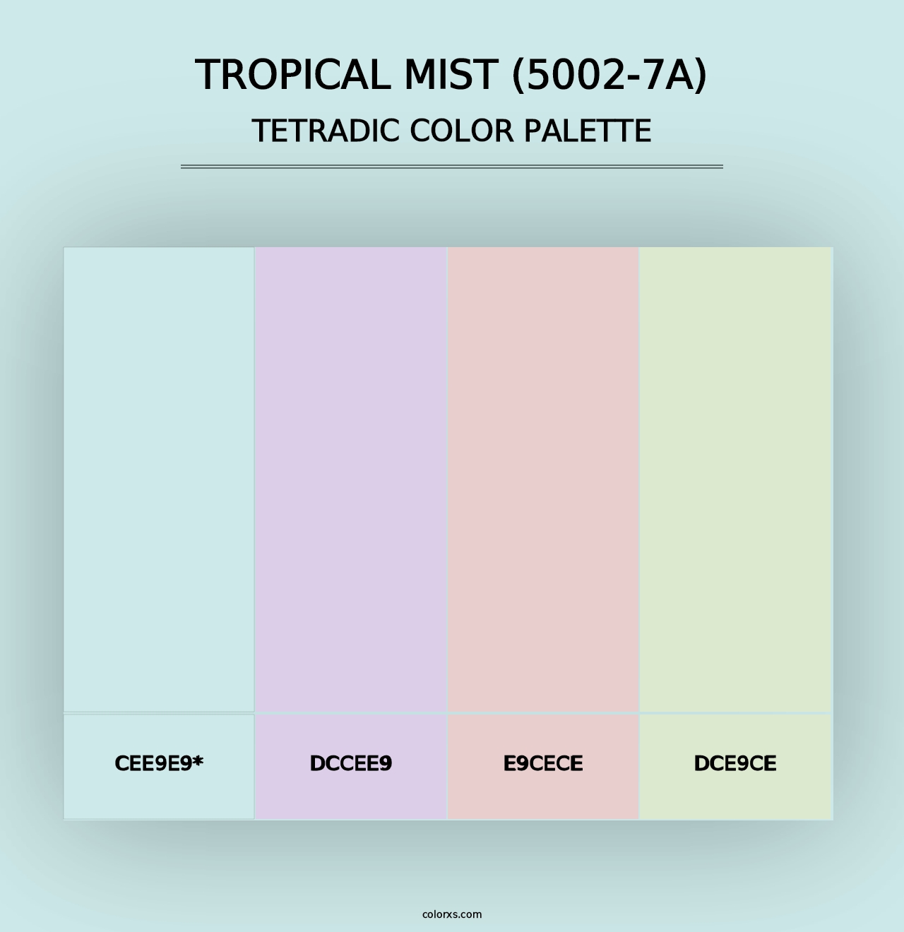 Tropical Mist (5002-7A) - Tetradic Color Palette