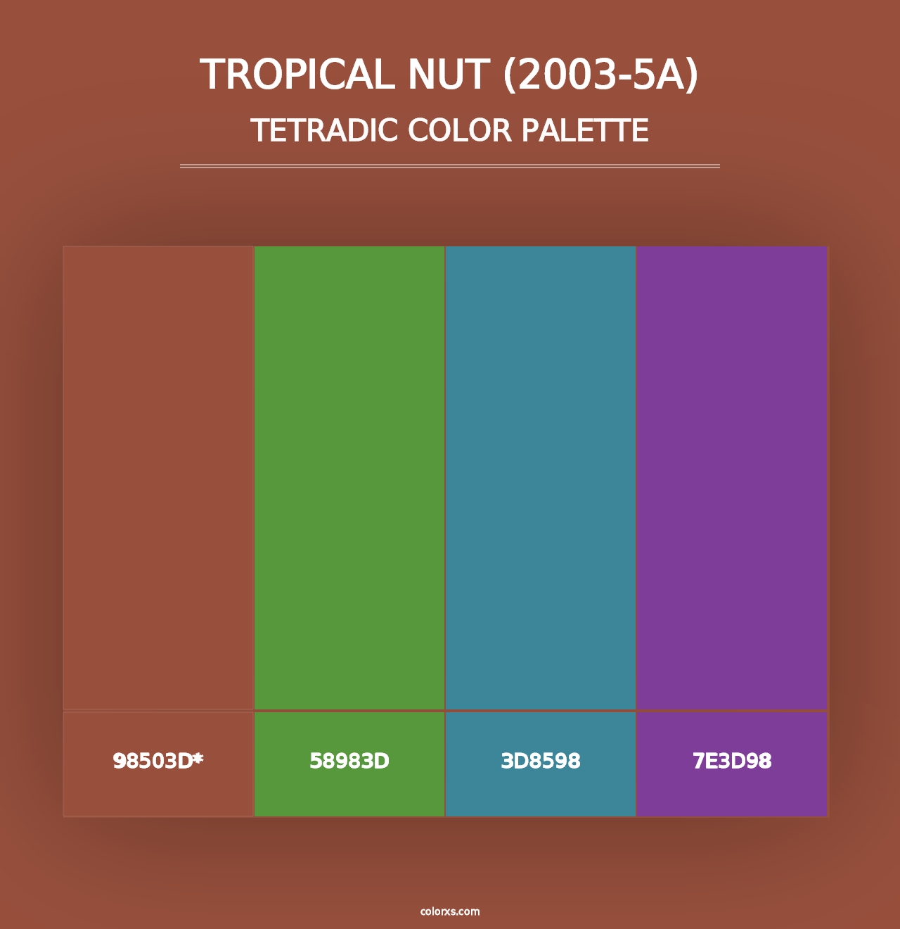 Tropical Nut (2003-5A) - Tetradic Color Palette