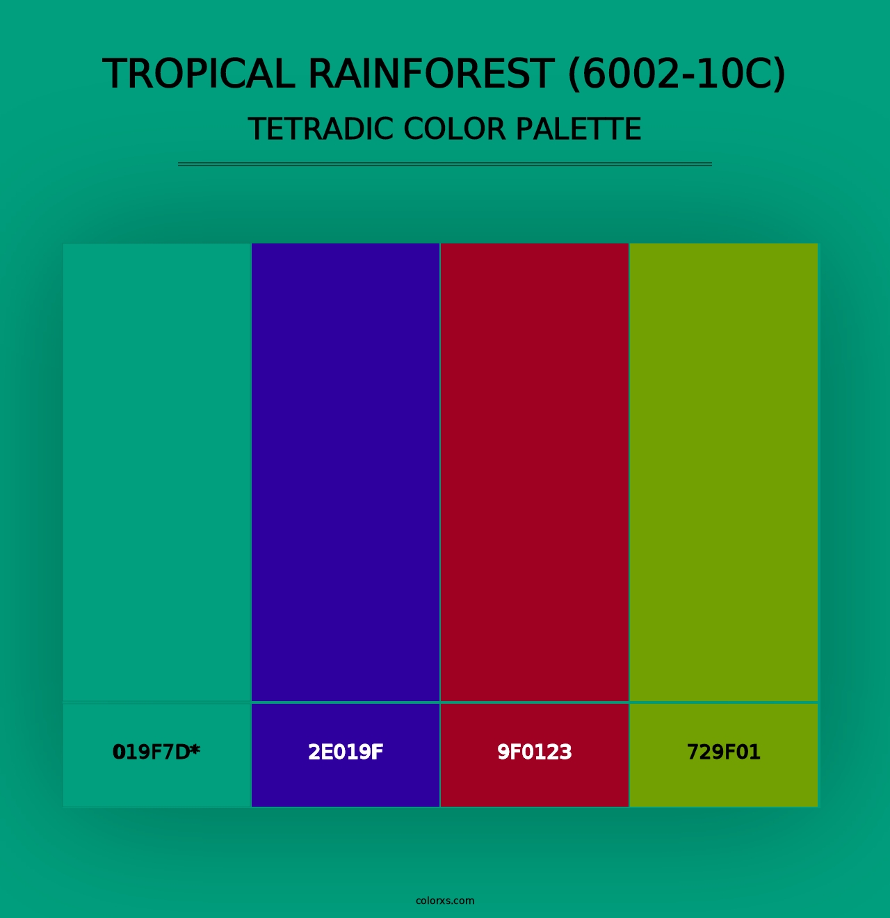 Tropical Rainforest (6002-10C) - Tetradic Color Palette