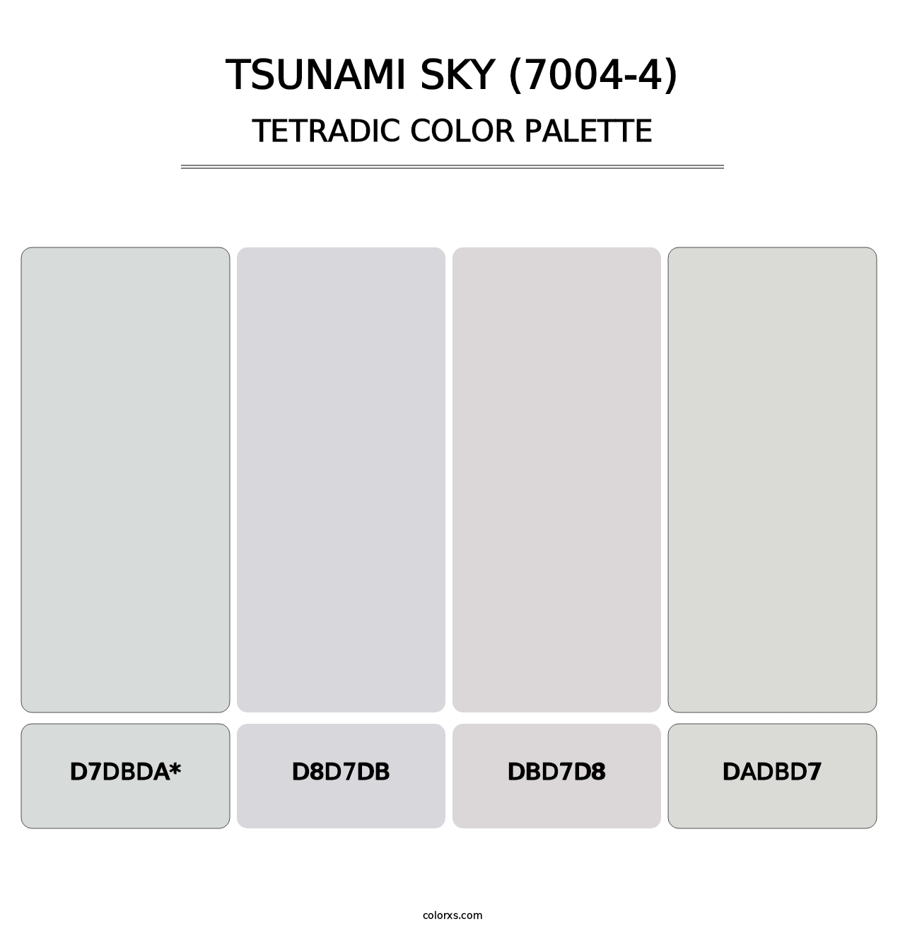 Tsunami Sky (7004-4) - Tetradic Color Palette