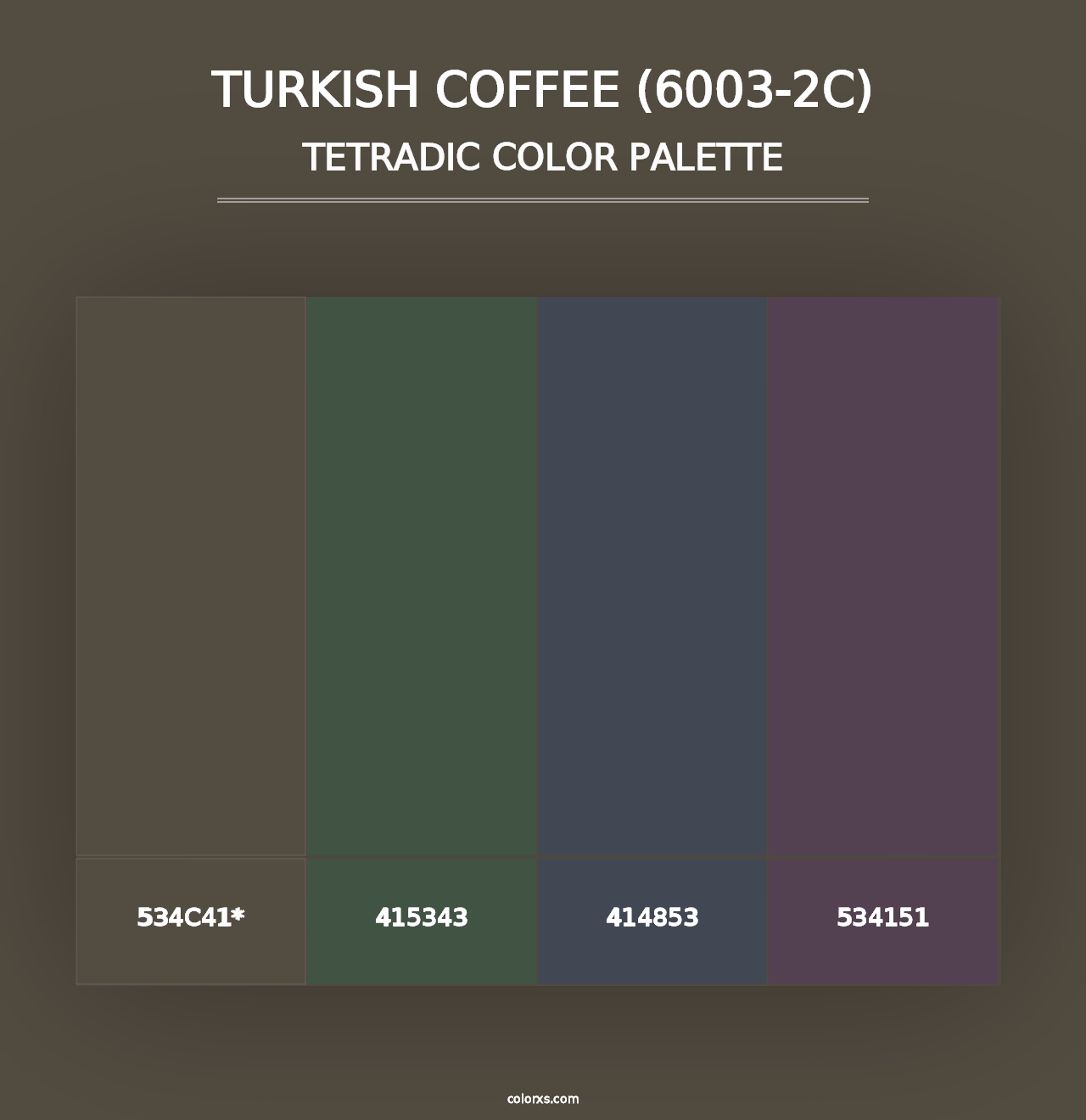 Turkish Coffee (6003-2C) - Tetradic Color Palette