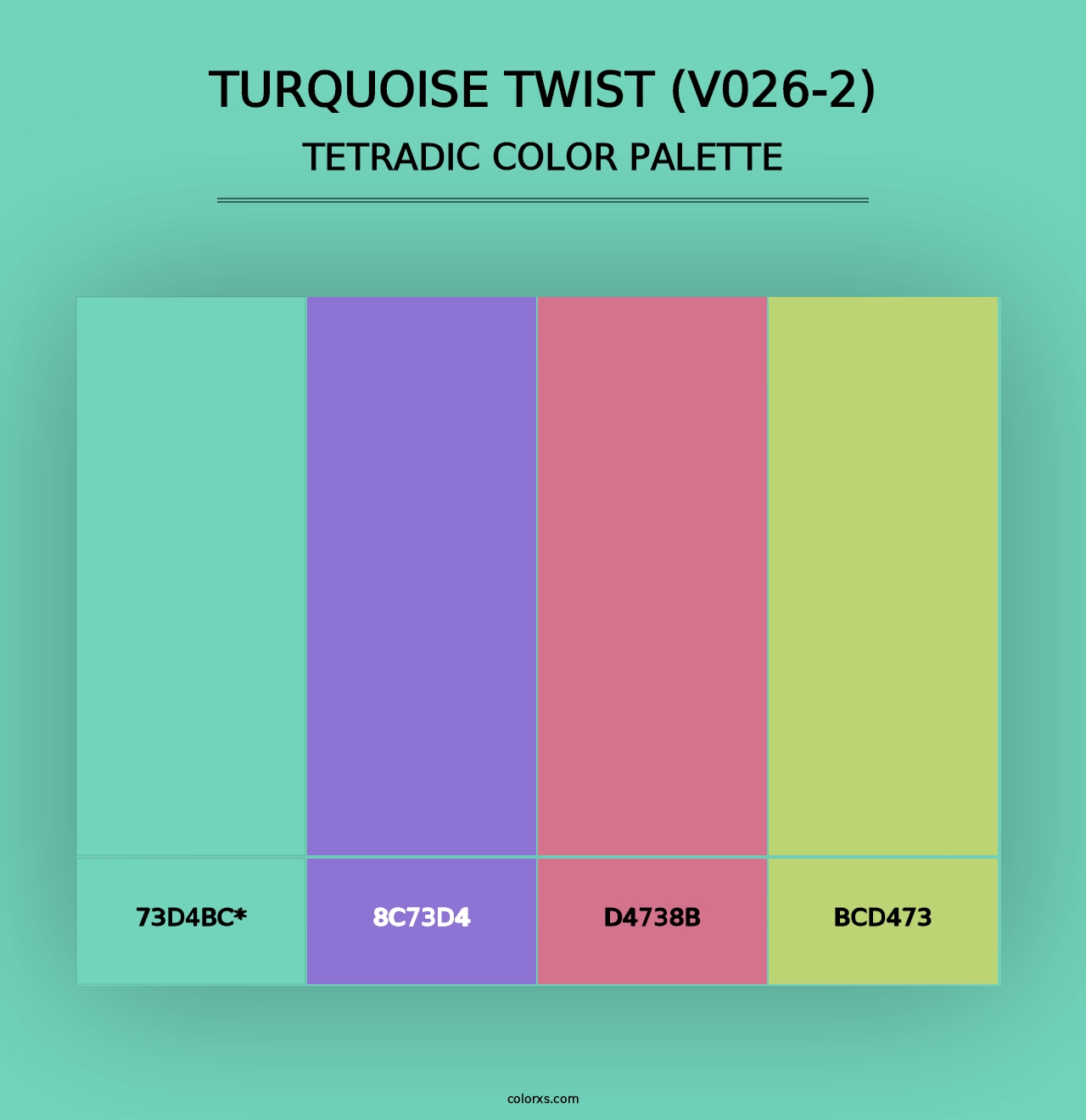 Turquoise Twist (V026-2) - Tetradic Color Palette