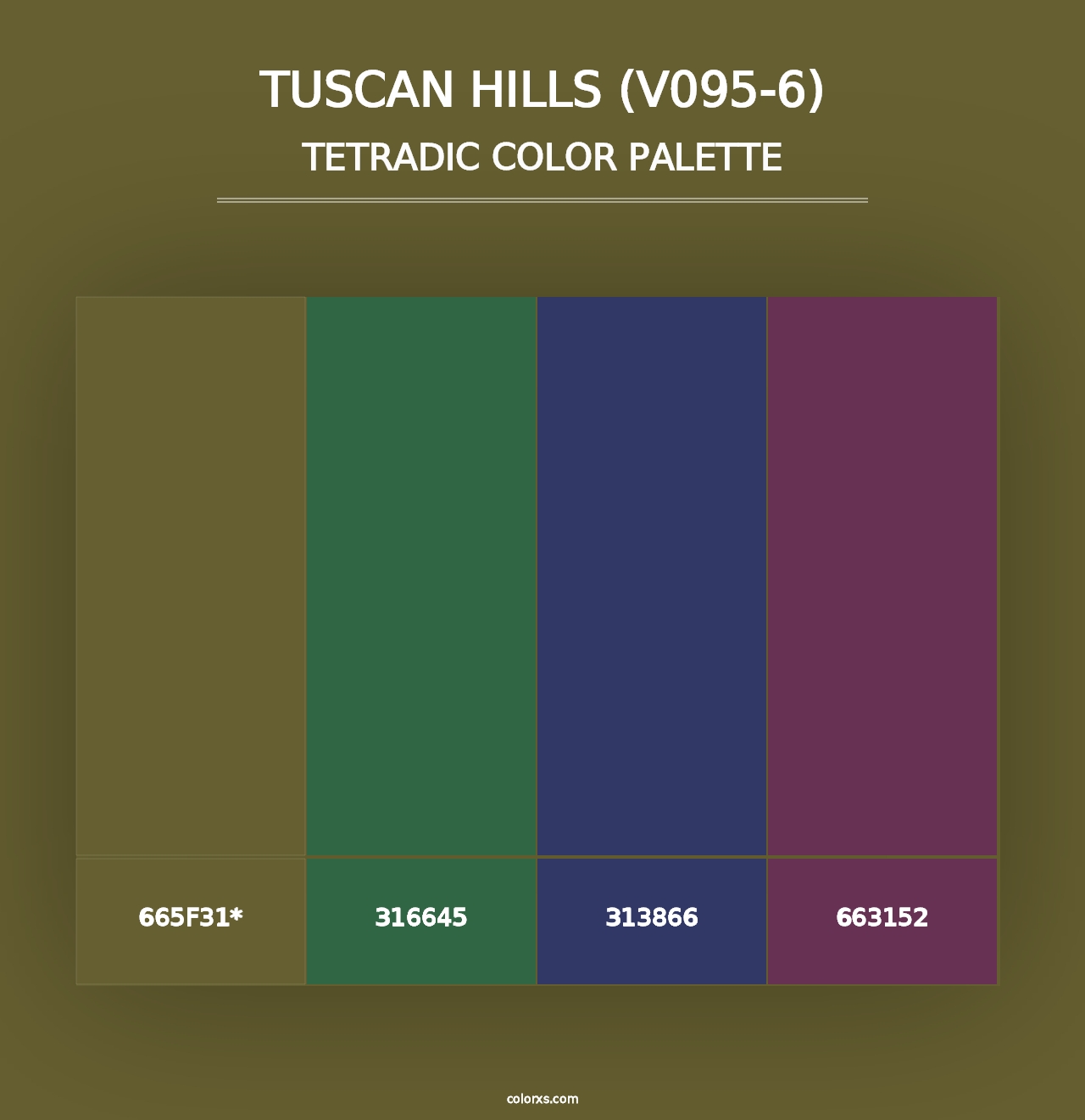 Tuscan Hills (V095-6) - Tetradic Color Palette