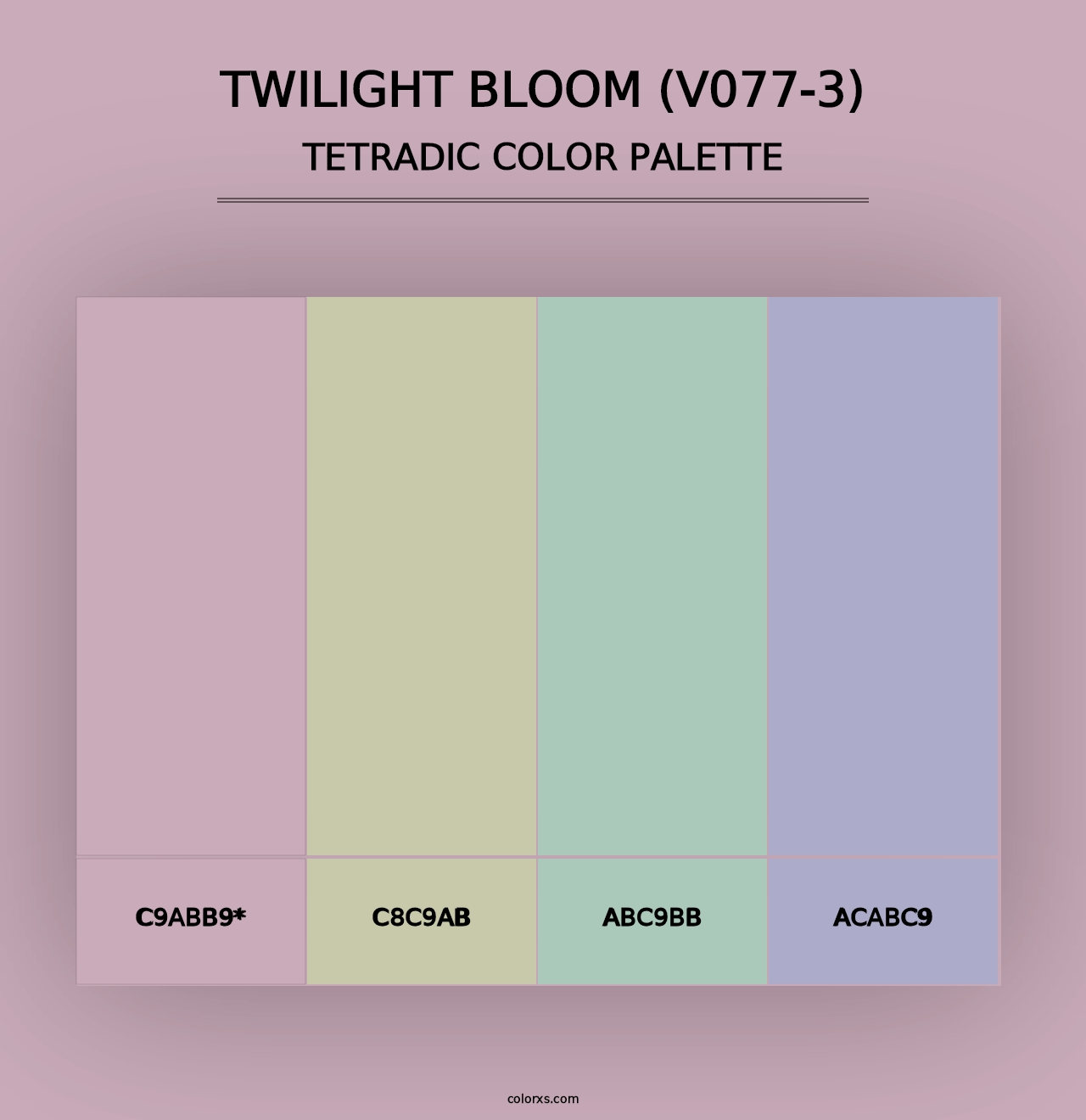 Twilight Bloom (V077-3) - Tetradic Color Palette