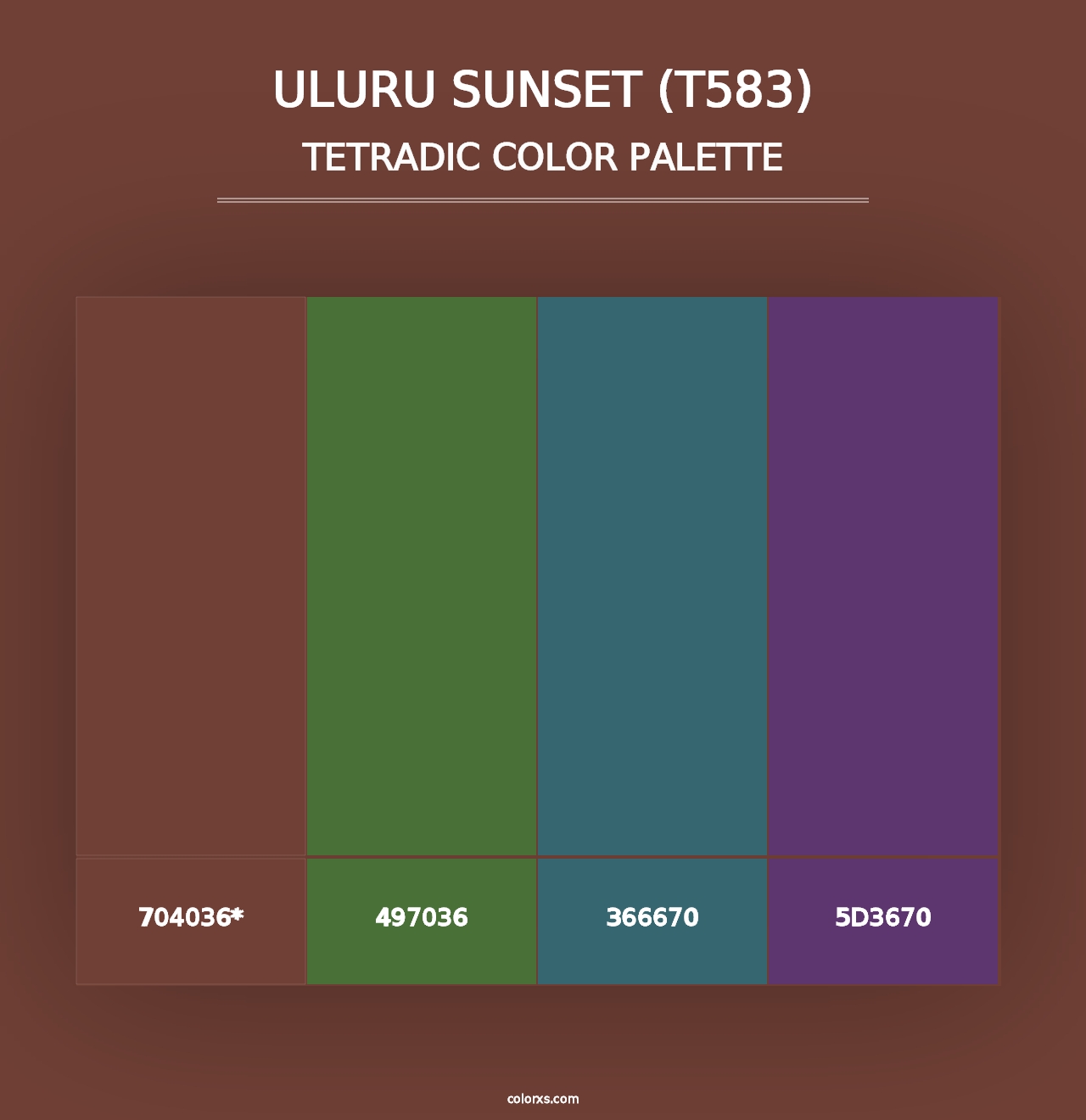 Uluru Sunset (T583) - Tetradic Color Palette