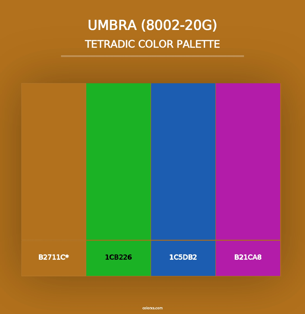 Umbra (8002-20G) - Tetradic Color Palette