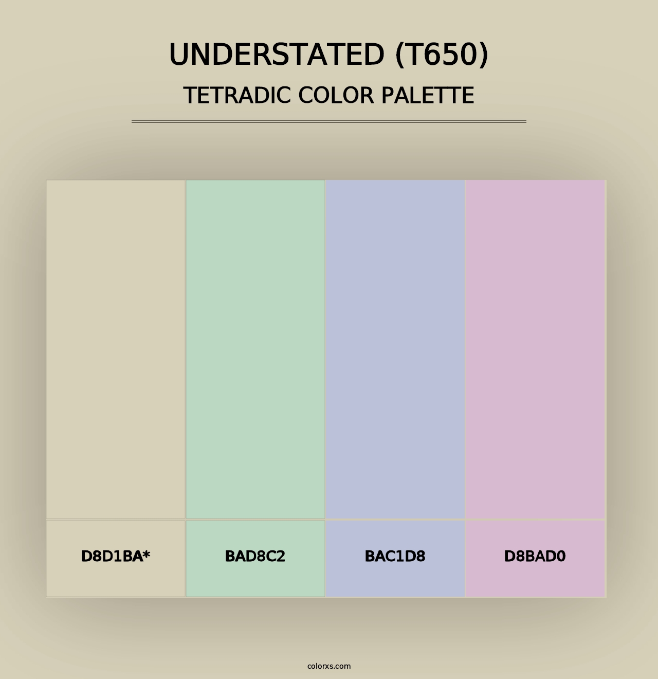 Understated (T650) - Tetradic Color Palette