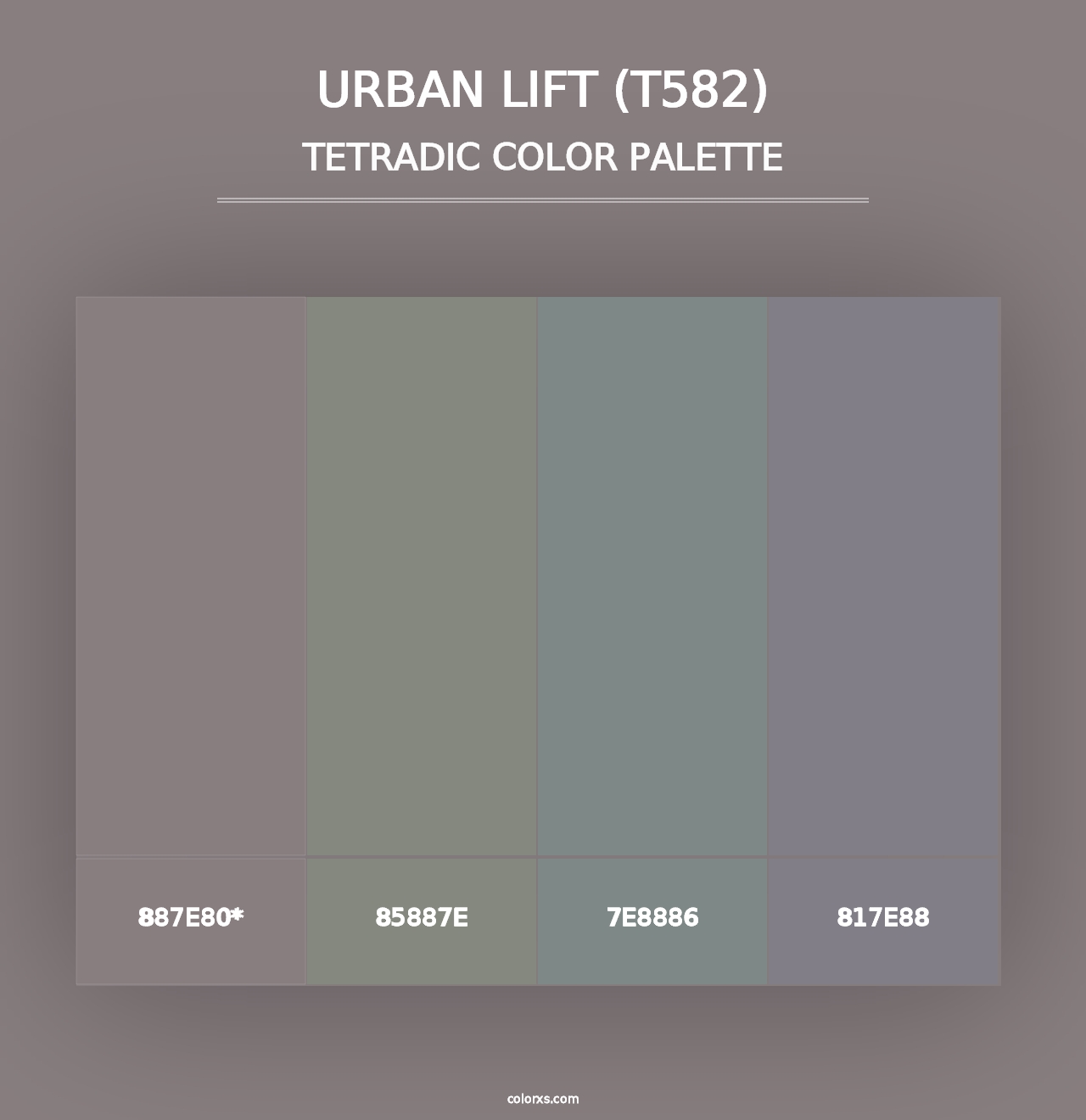 Urban Lift (T582) - Tetradic Color Palette