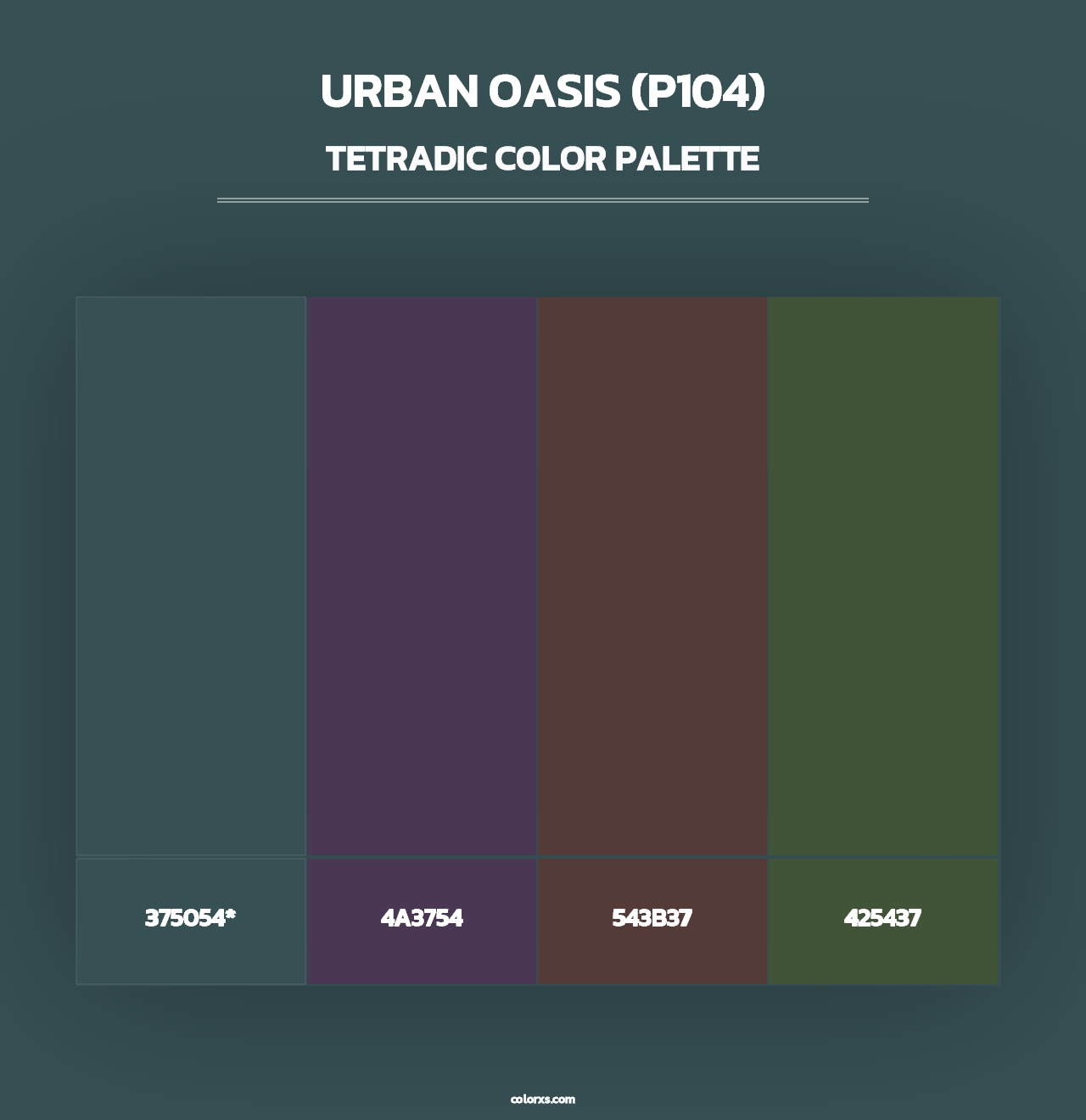 Urban Oasis (P104) - Tetradic Color Palette