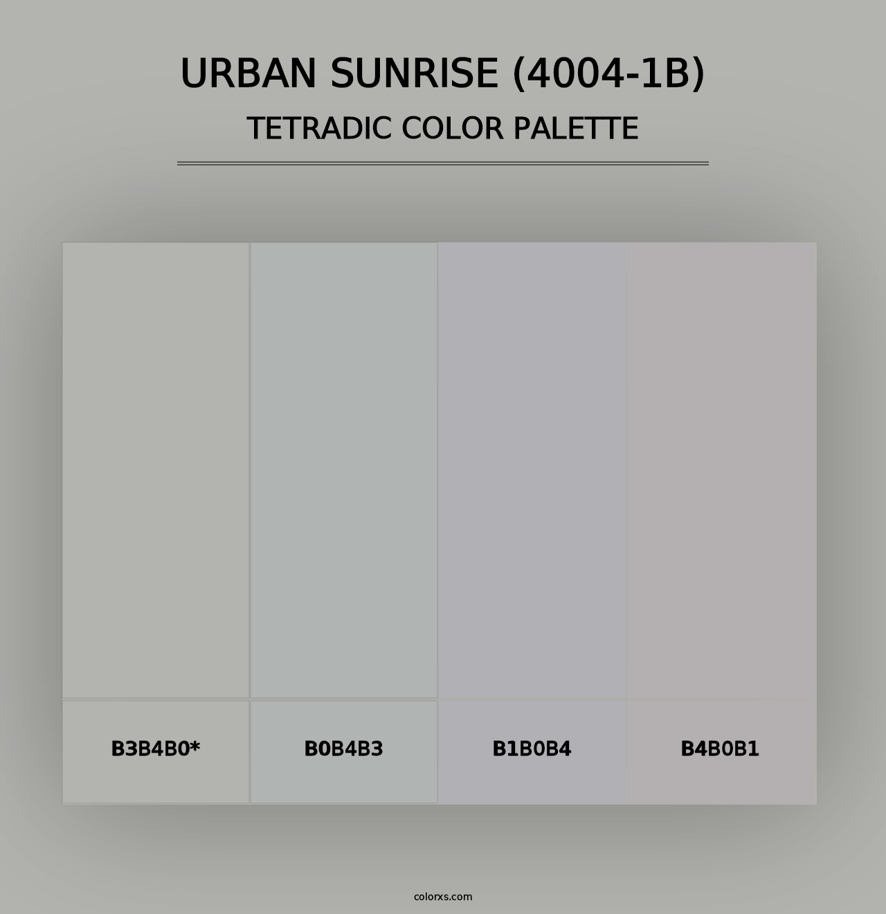 Urban Sunrise (4004-1B) - Tetradic Color Palette