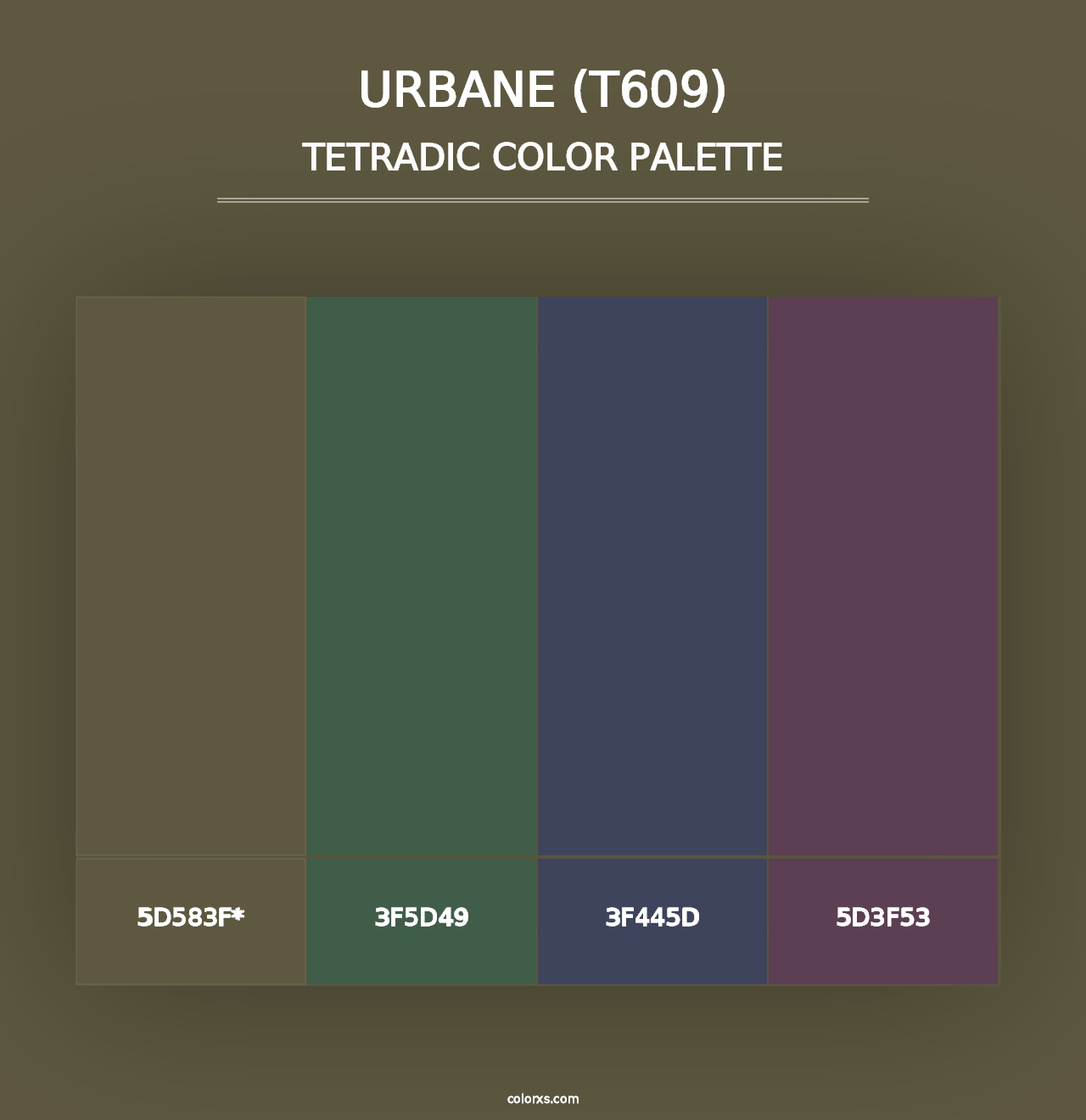 Urbane (T609) - Tetradic Color Palette