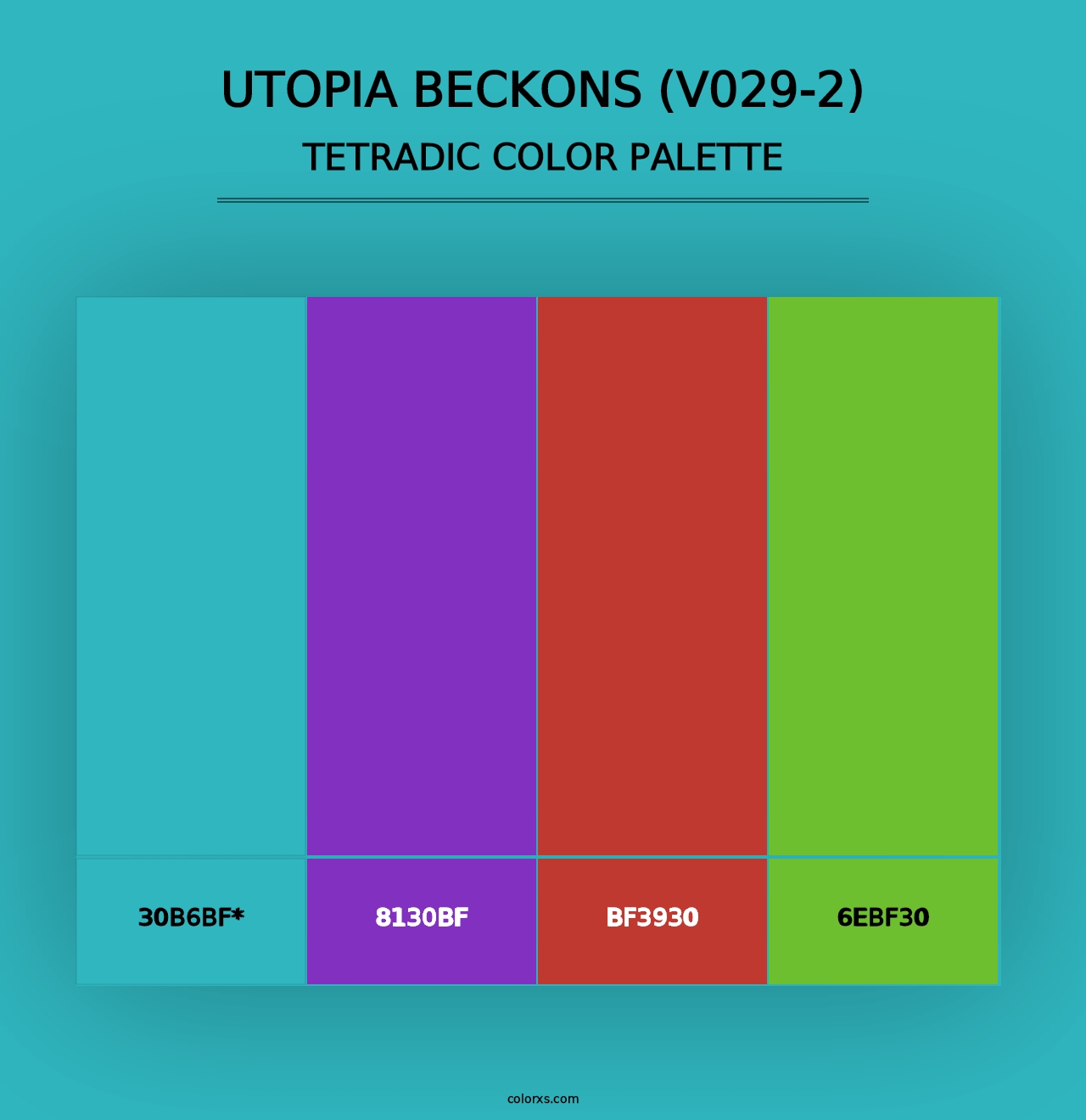 Utopia Beckons (V029-2) - Tetradic Color Palette