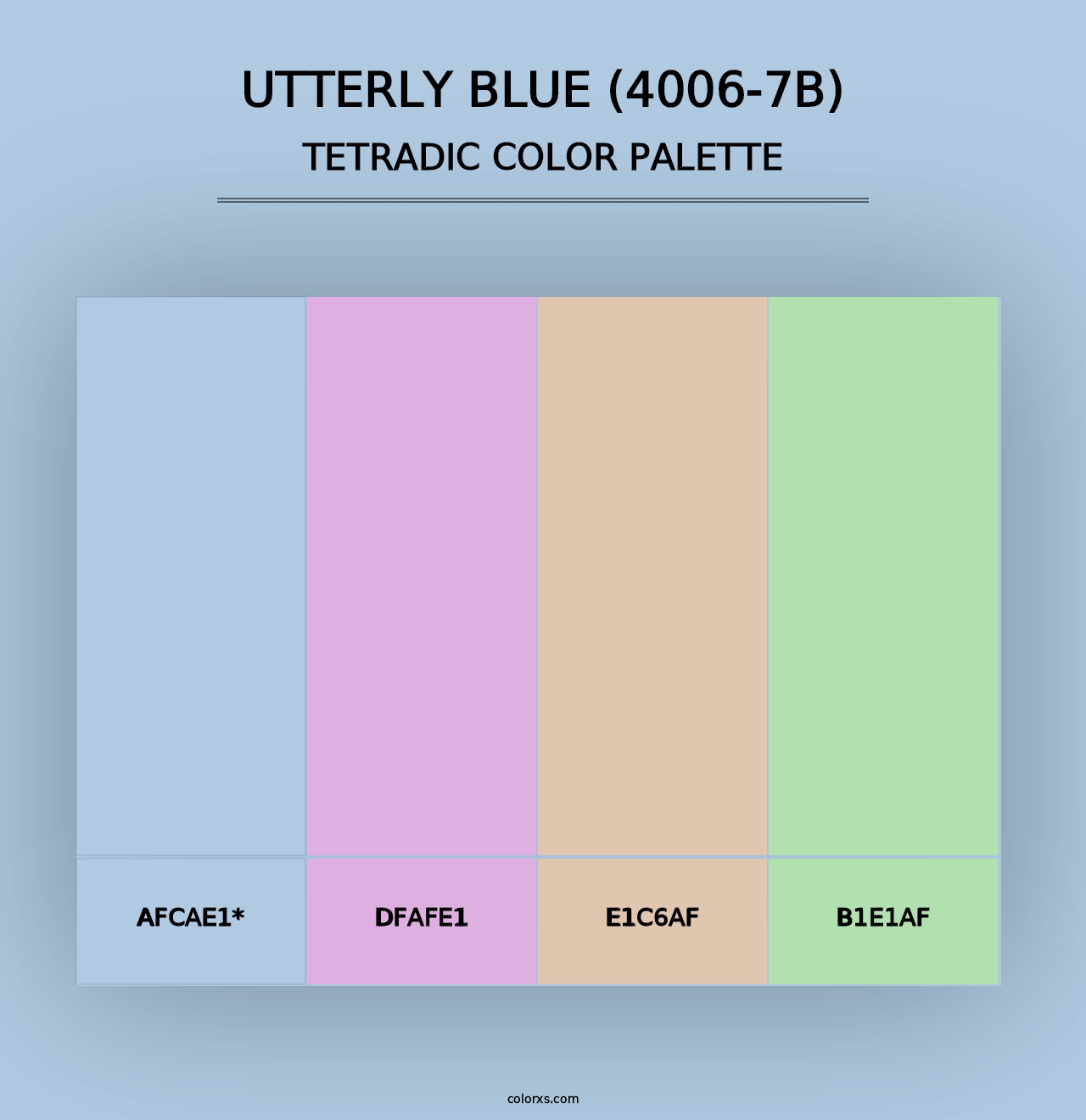 Utterly Blue (4006-7B) - Tetradic Color Palette