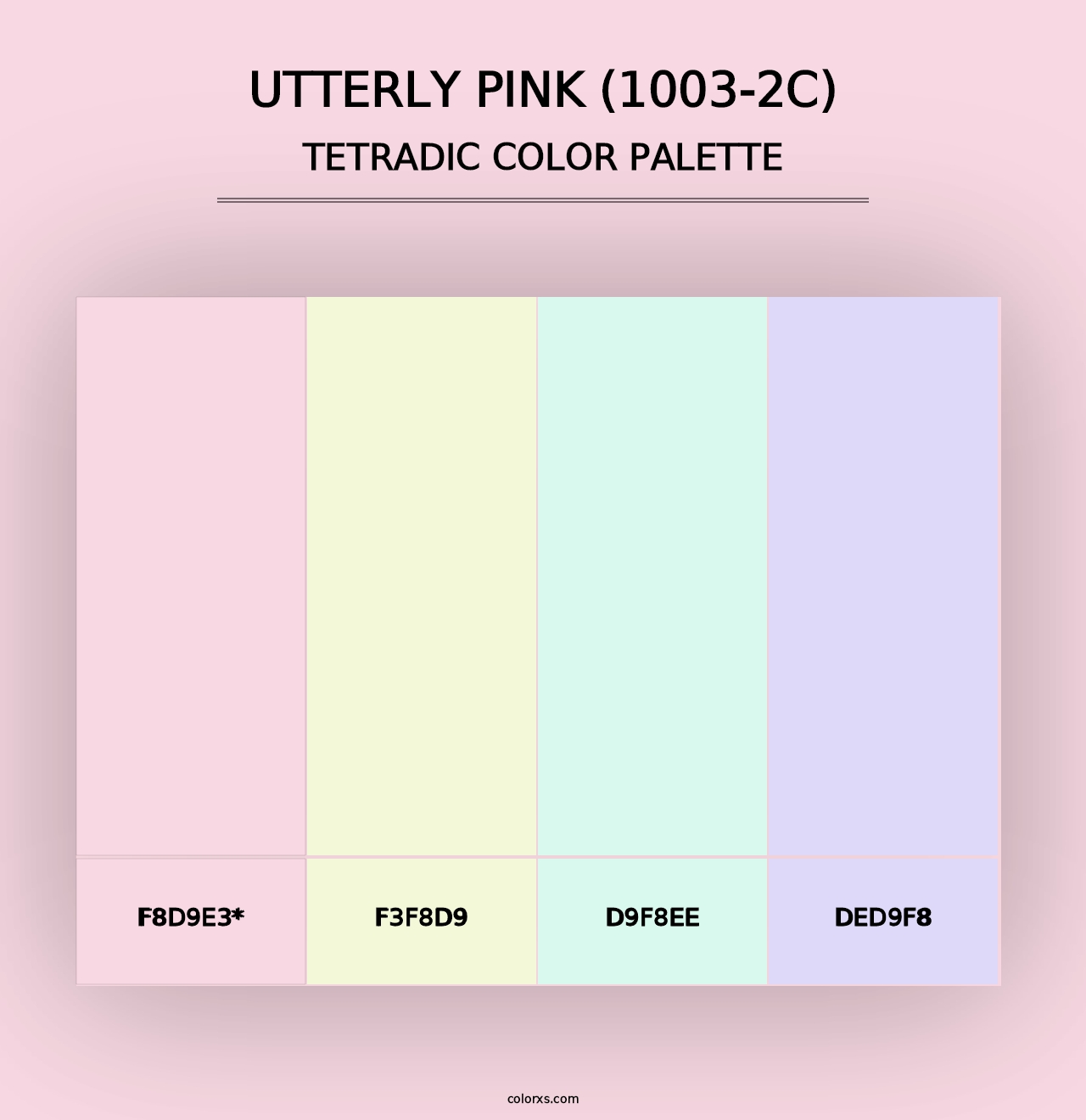 Utterly Pink (1003-2C) - Tetradic Color Palette