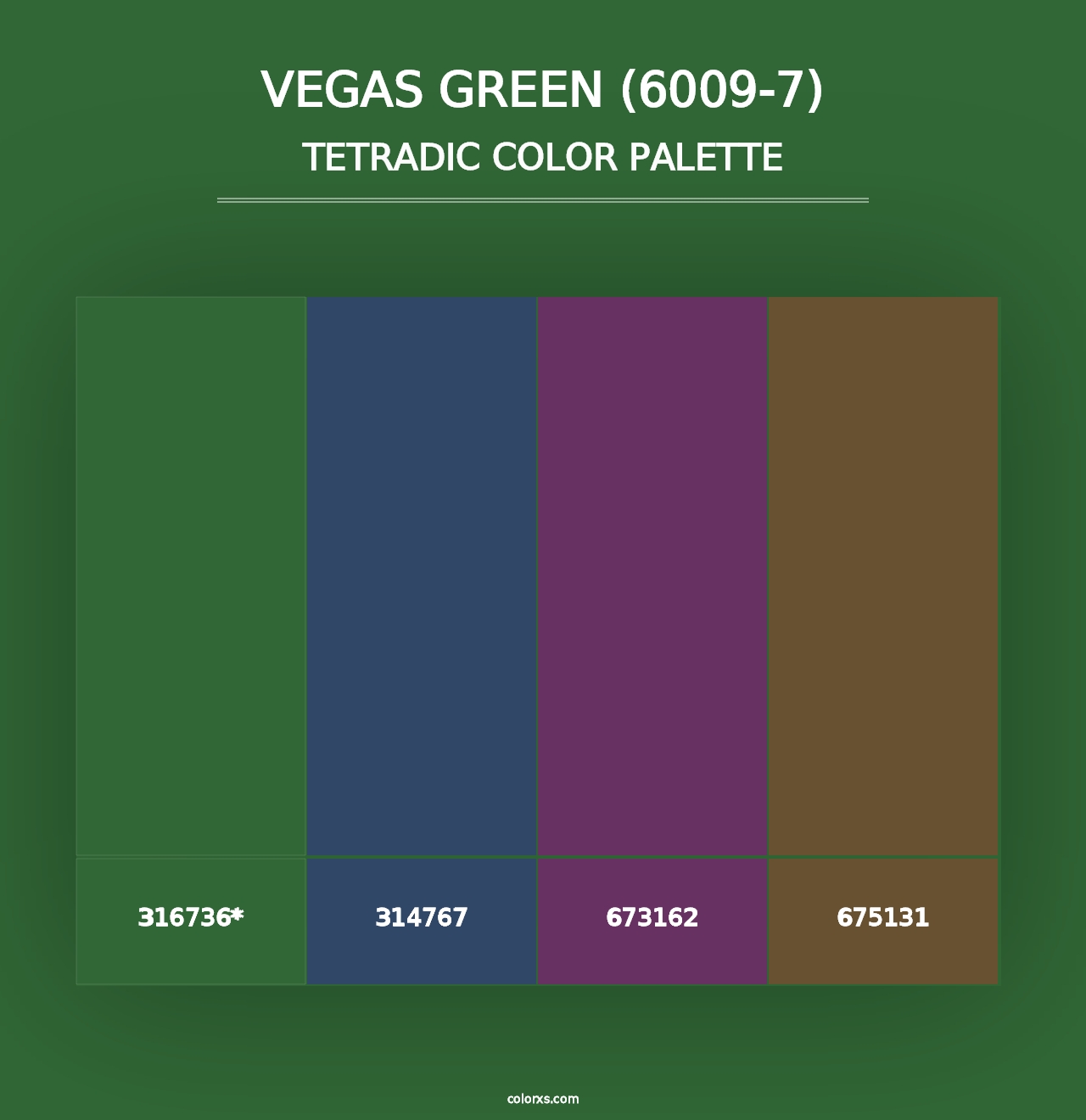 Vegas Green (6009-7) - Tetradic Color Palette