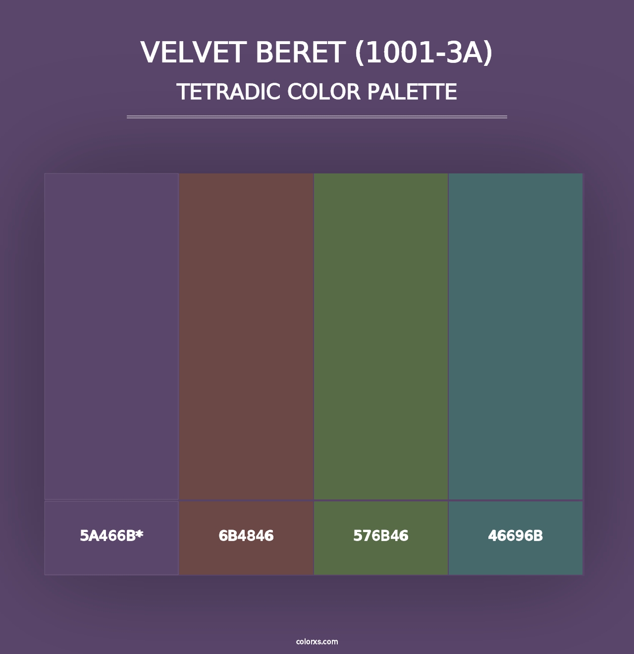 Velvet Beret (1001-3A) - Tetradic Color Palette